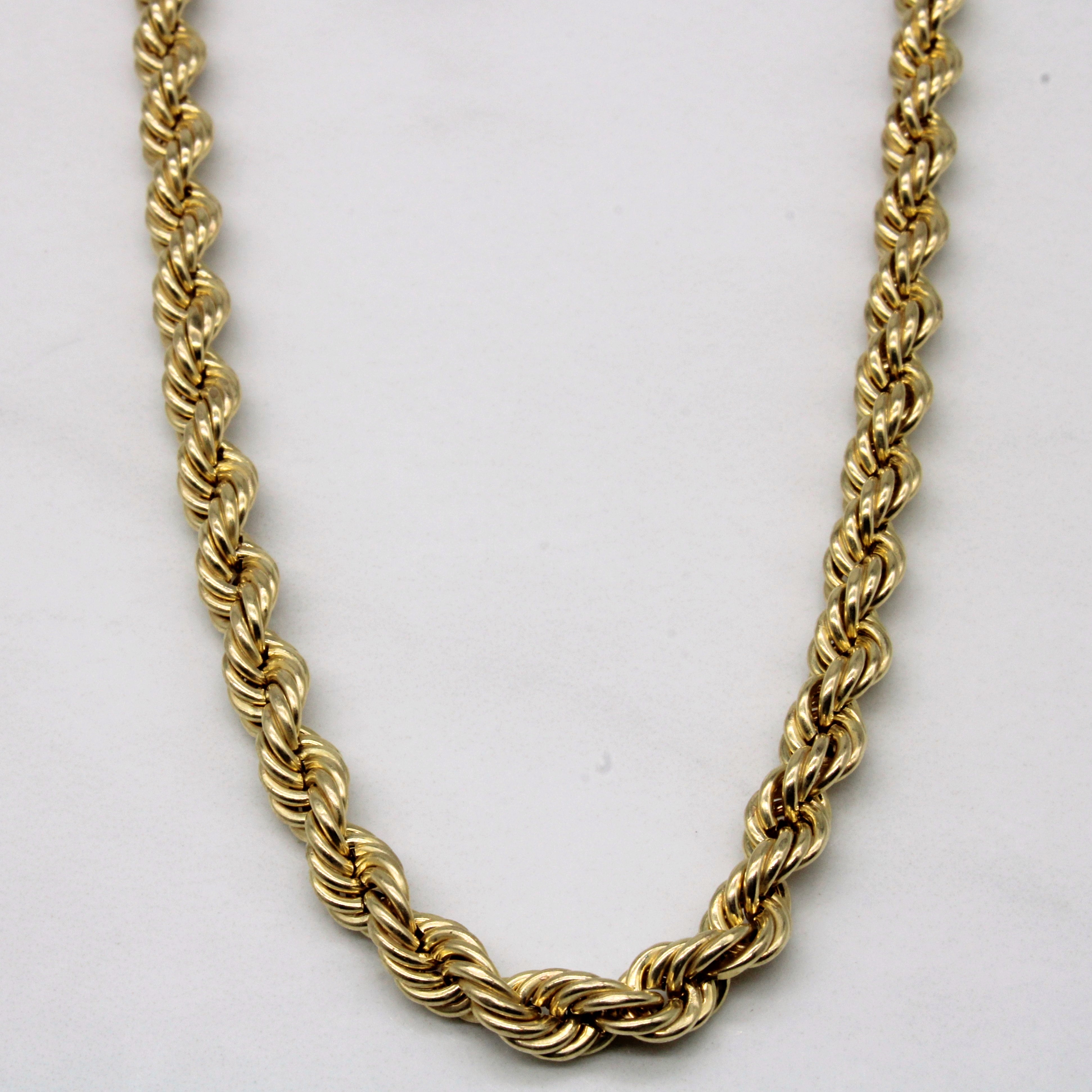 10k Yellow Gold Rope Chain | 24" |