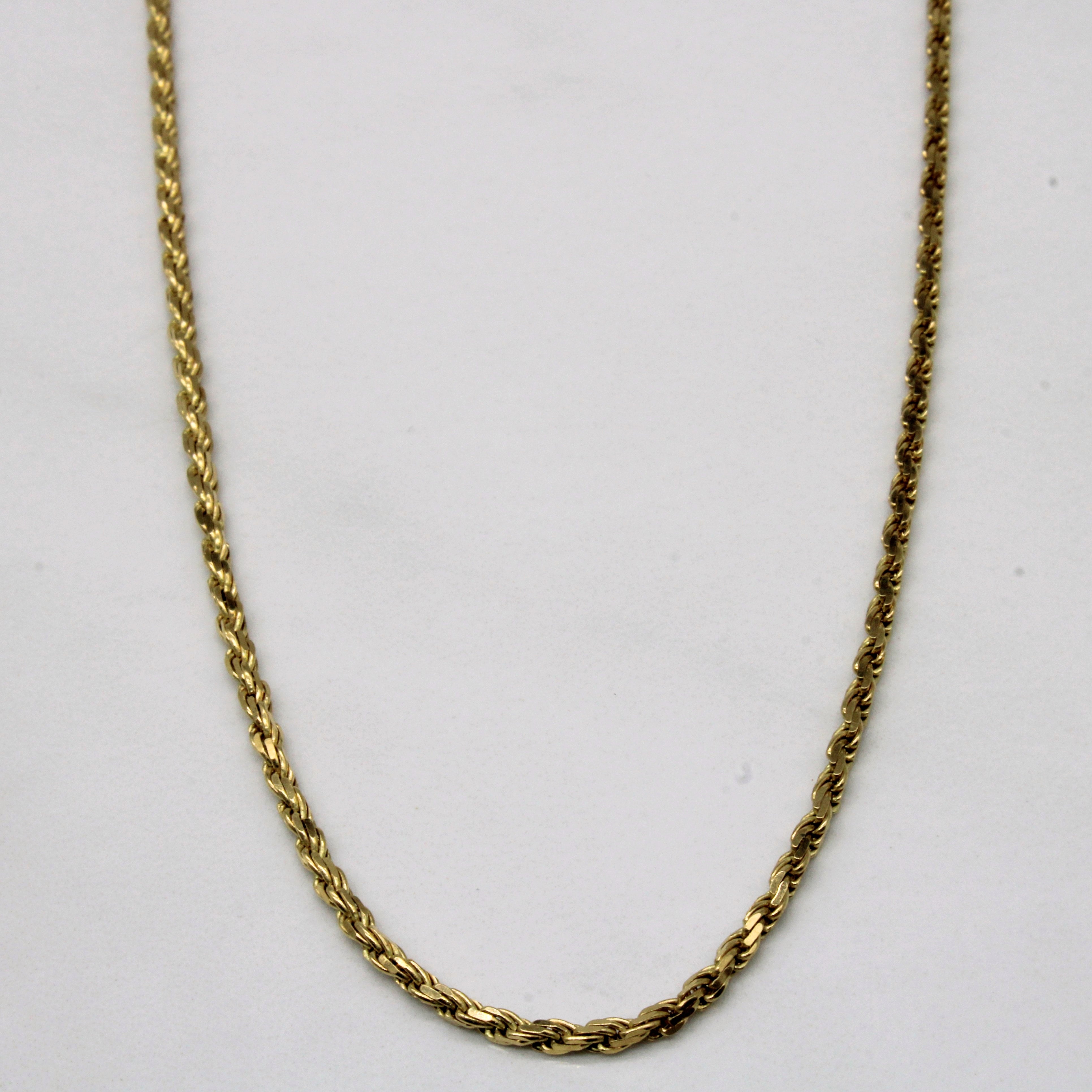 18k Yellow Gold Rope Chain | 24" |