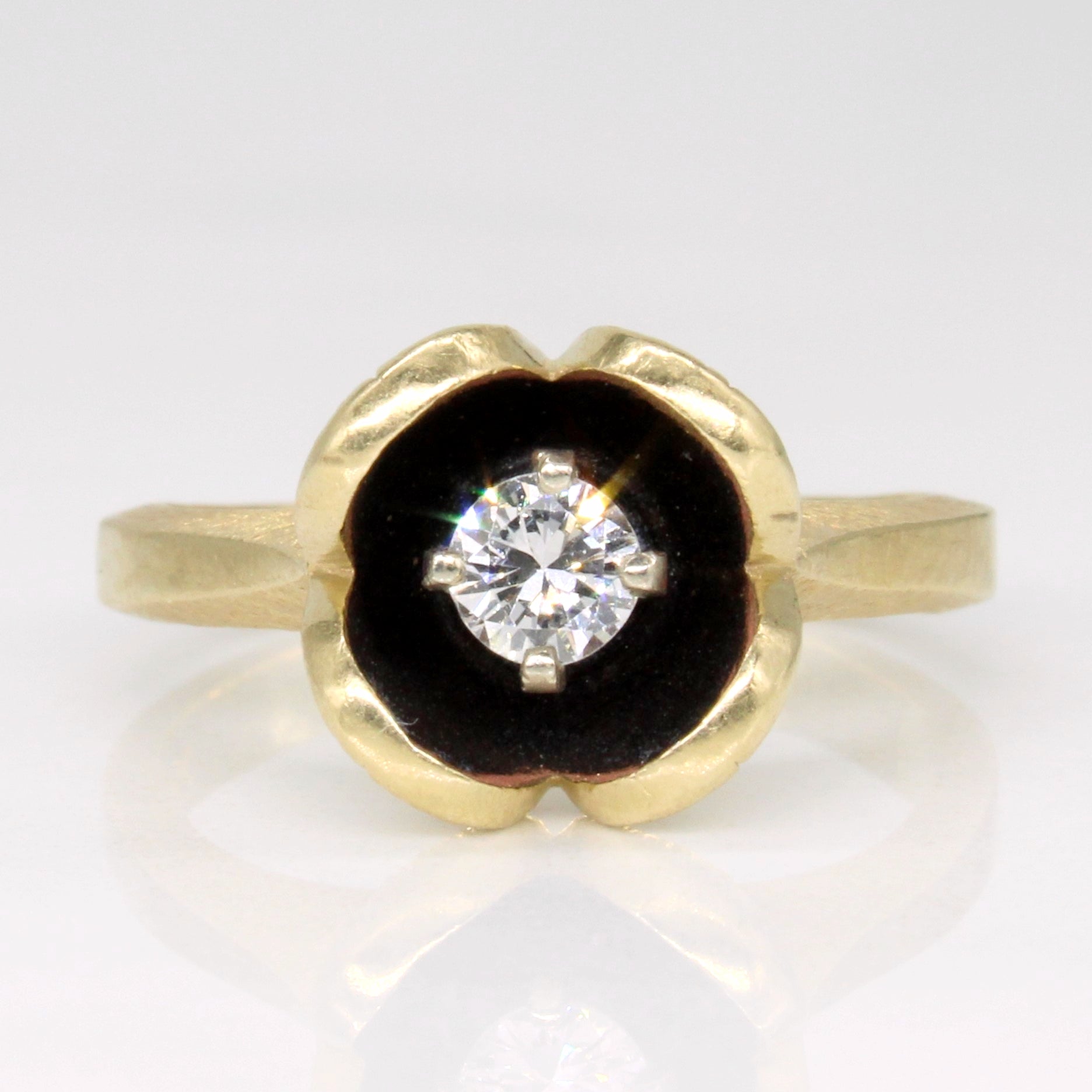 Bague Fleur en Diamant | 0,20 ct | Taille 5,5 |