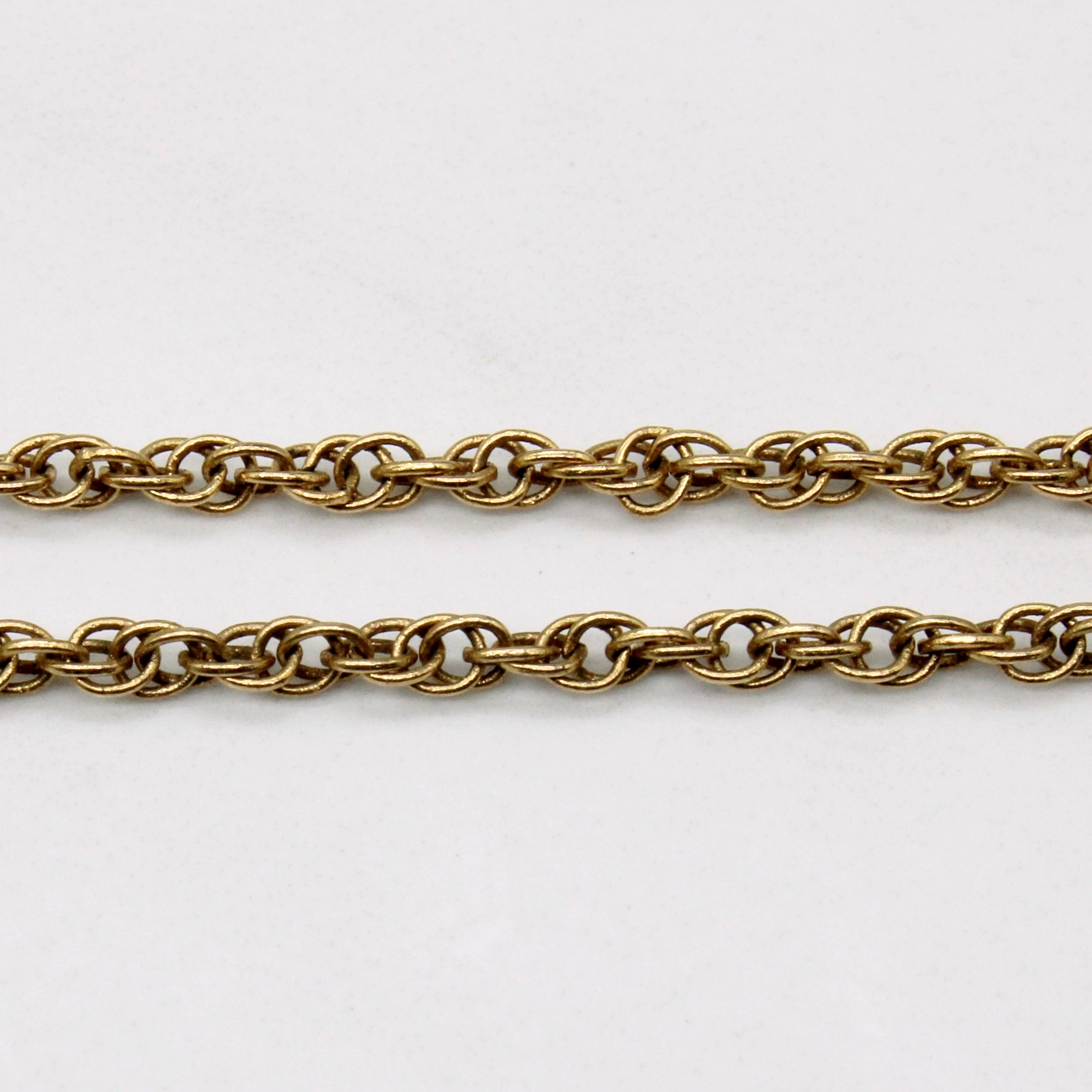 10k Yellow Gold Woven Circle Link Chain | 18" |