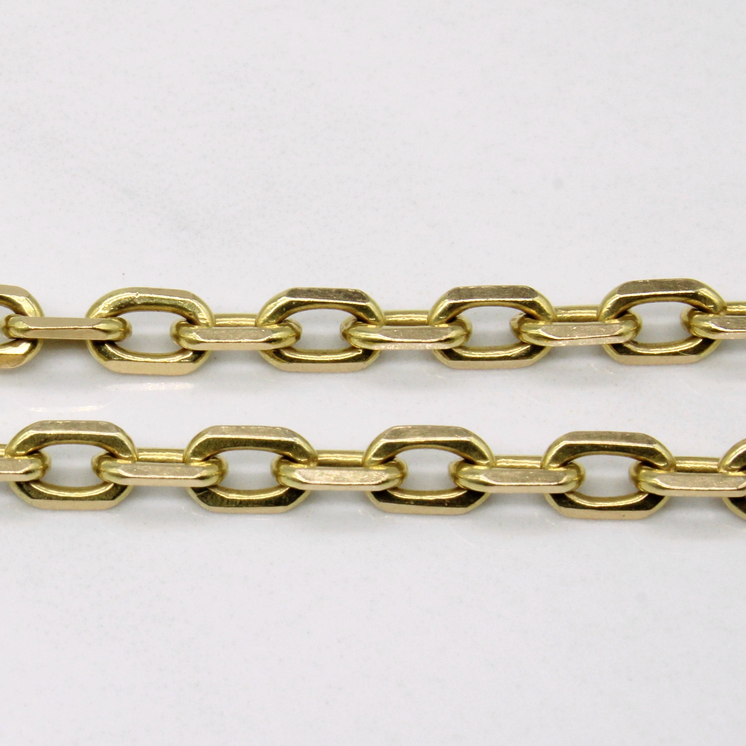 18k Yellow Gold Rectangle Link Chain | 24" |