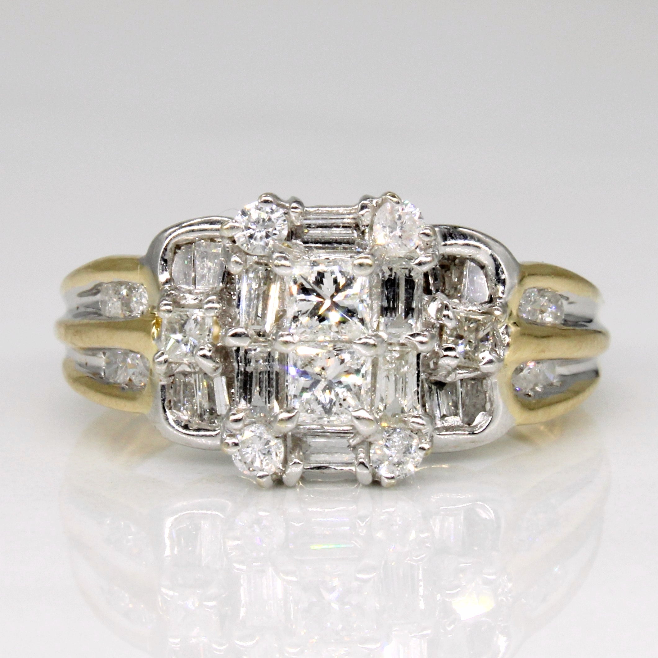 Bague cocktail en diamants | 0,82 ct | Taille 6,75 |