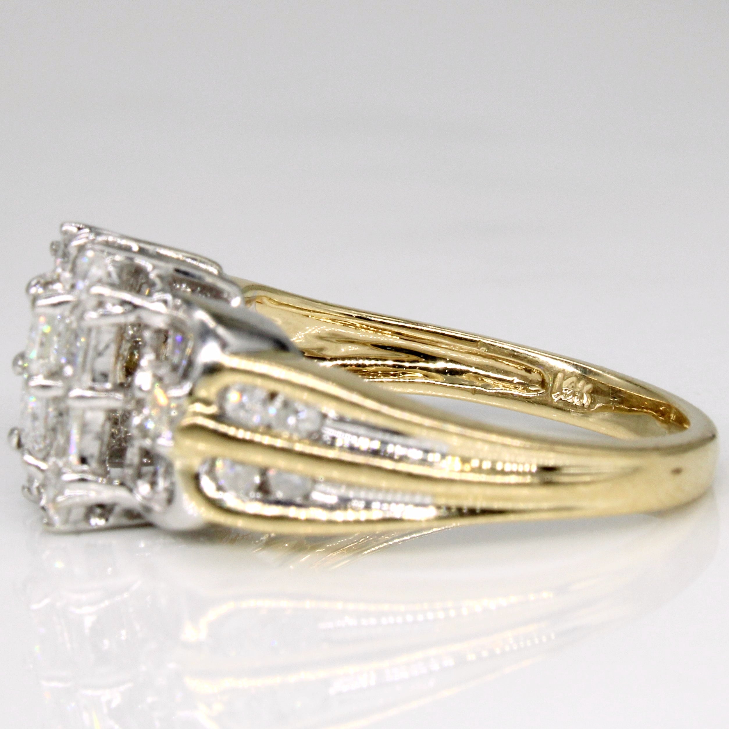 Bague cocktail en diamants | 0,82 ct | Taille 6,75 |