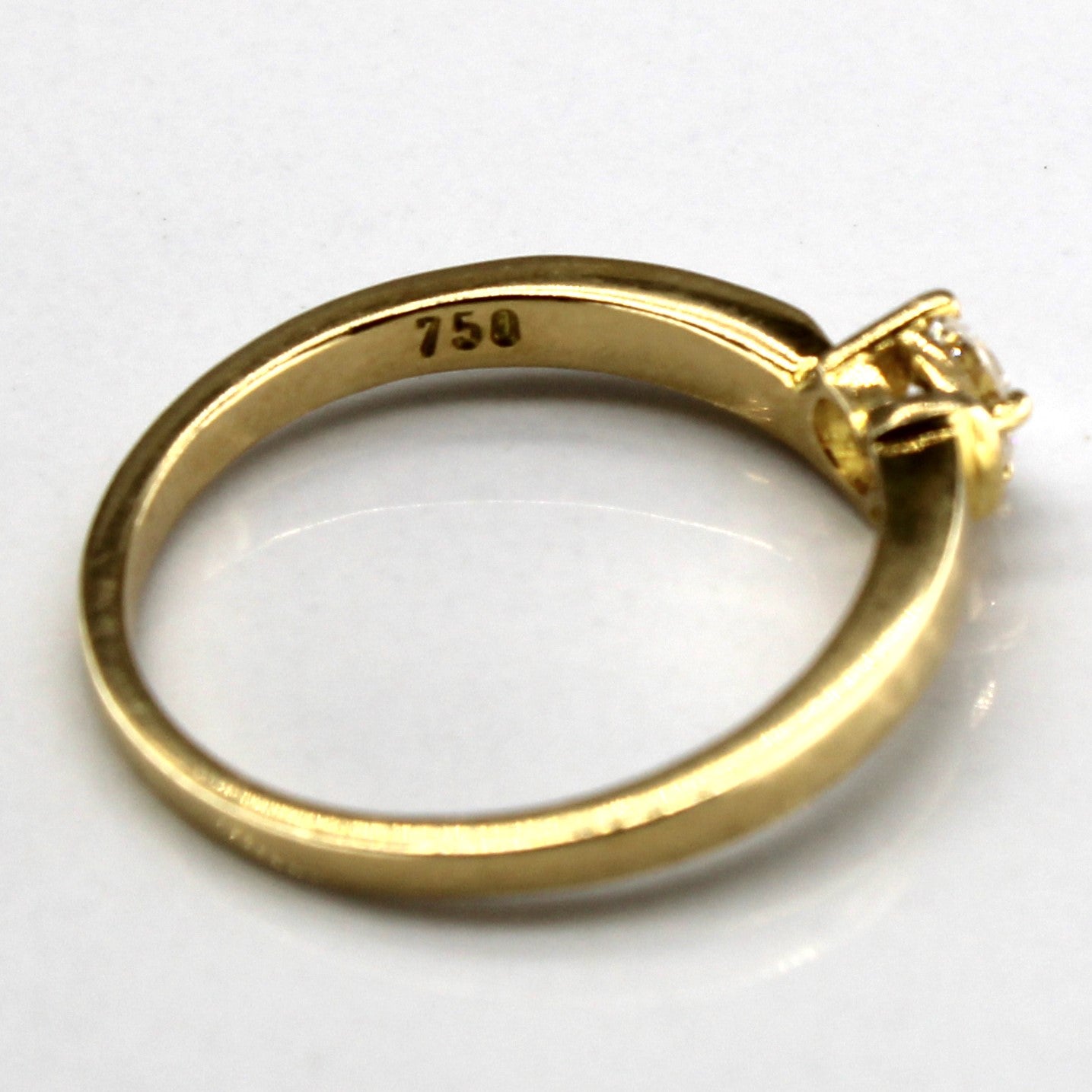 Solitaire Diamond Gold Ring | 0.24ct | SZ 7.75 |