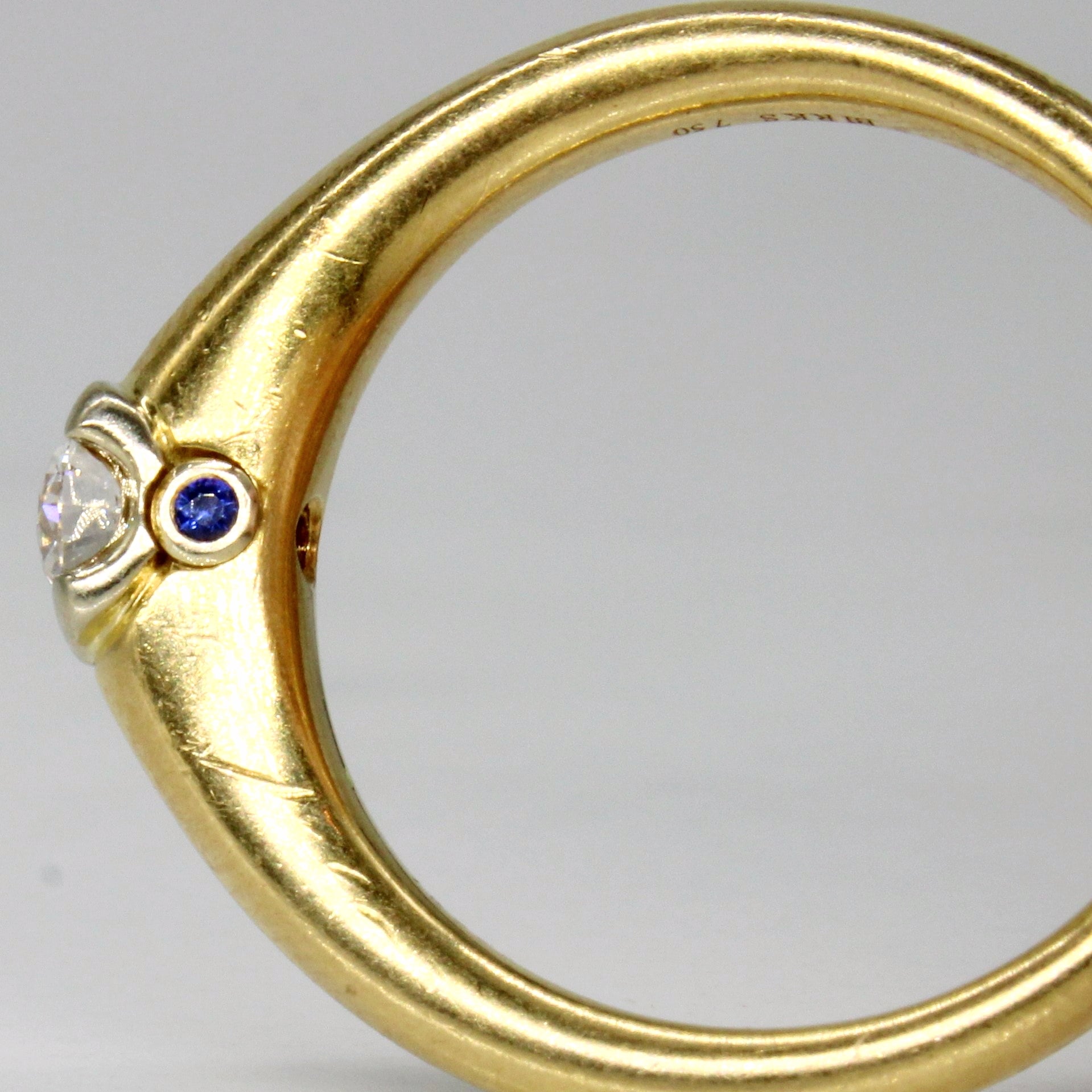 'Birks' Diamond & Hidden Synthetic Sapphire Ring | 0.27ct, 0.01ct | SZ 7.75 |