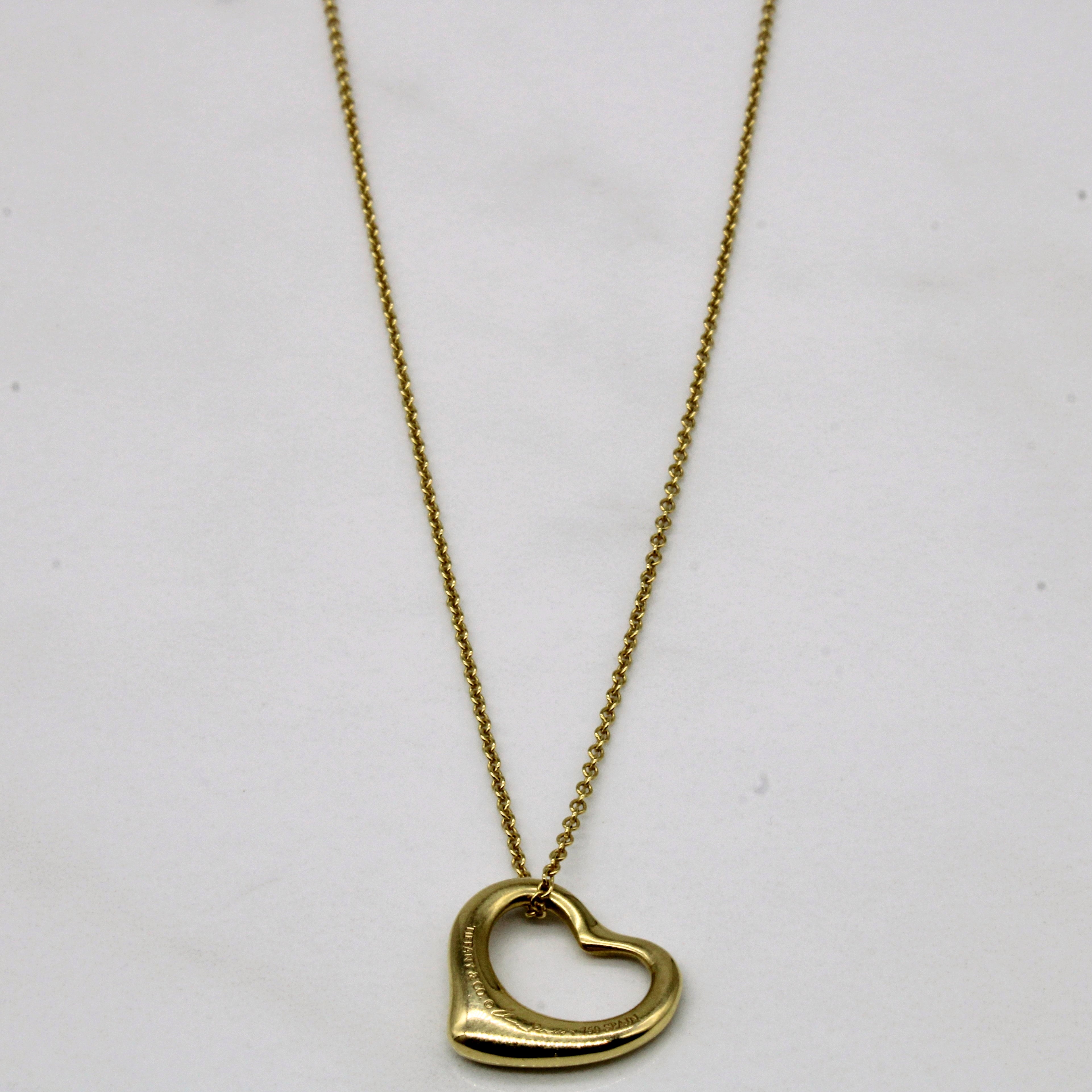 Tiffany & Co' Elsa Peretti Heart Necklace | 16" |