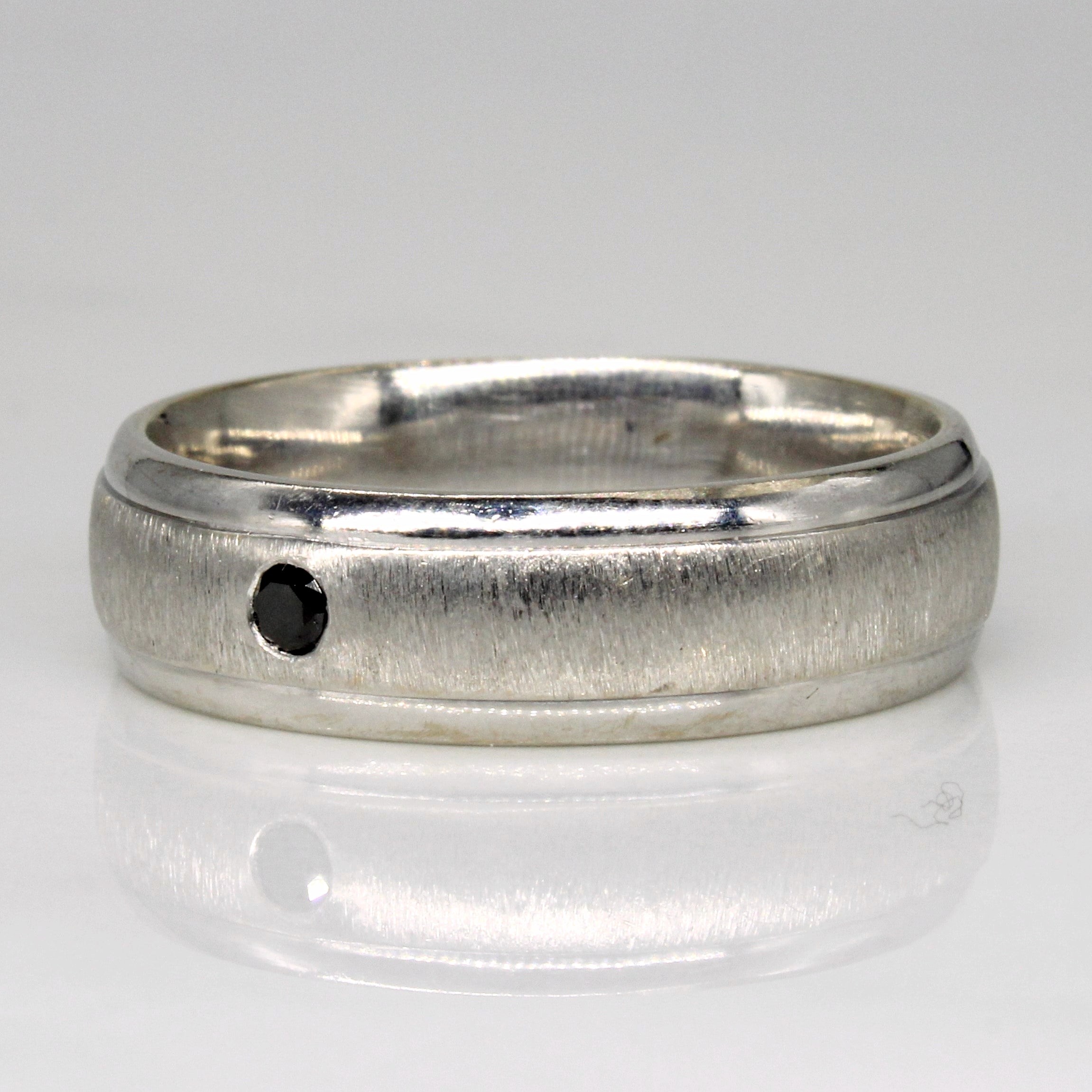 Flush Set Black Diamond Ring | 0.05ct | SZ 11.25 |