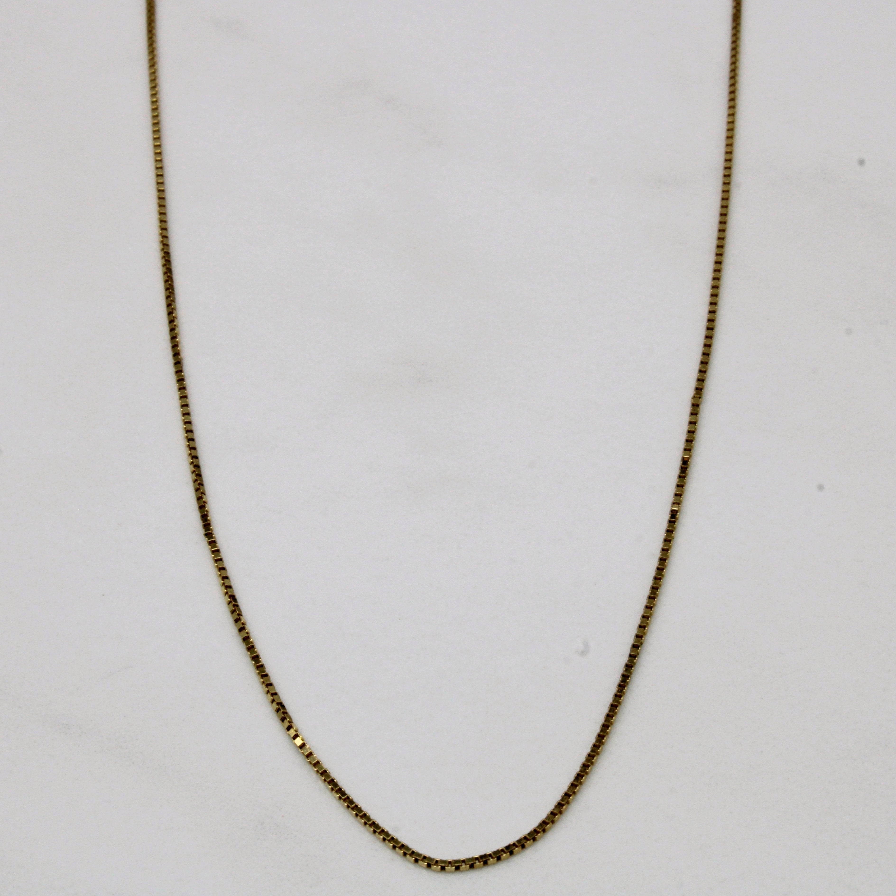 14k Yellow Gold Box Link Chain | 17" |