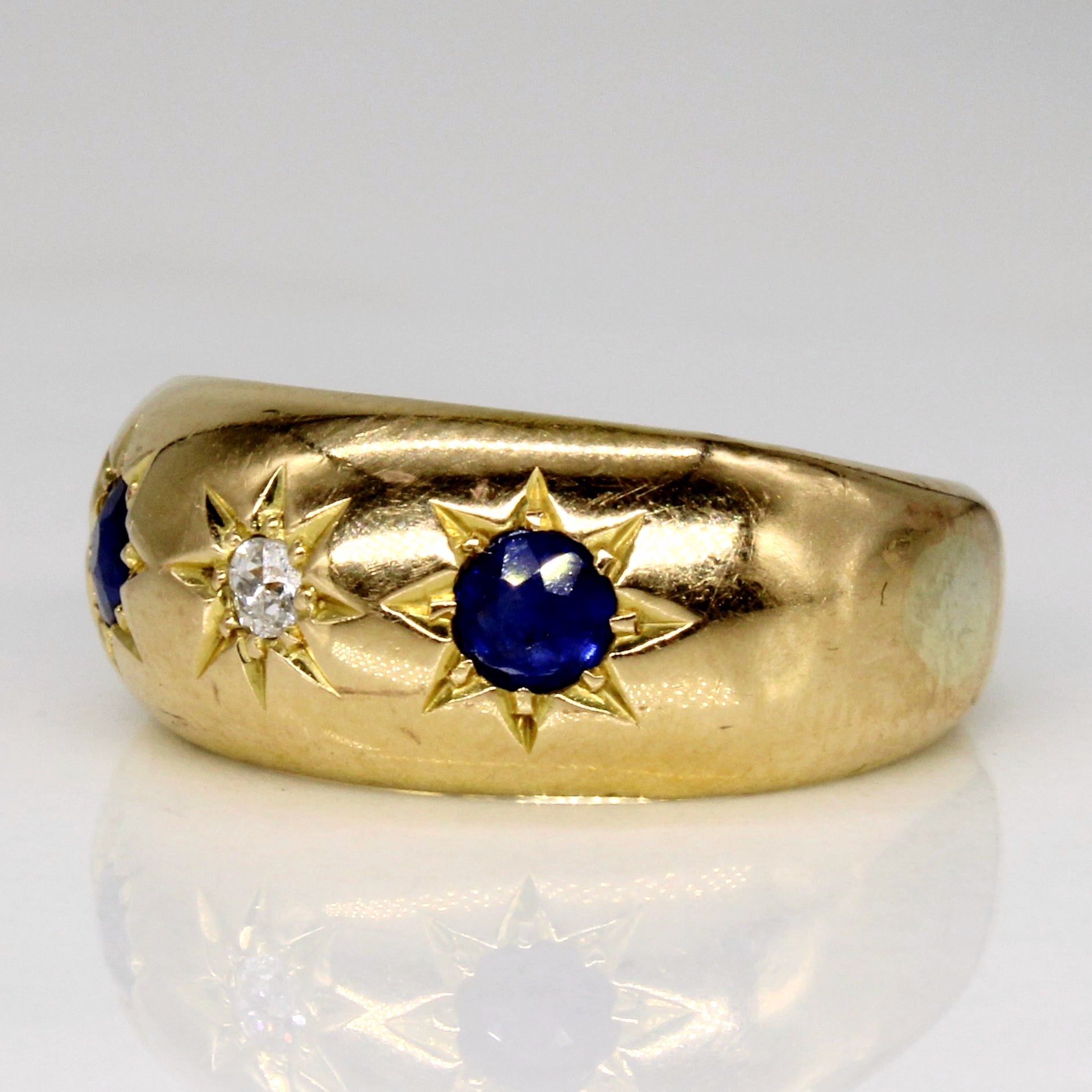 Edwardian 1906 Chester Sapphire & Diamond Ring | 0.25ctw, 0.04ct | SZ 5 |
