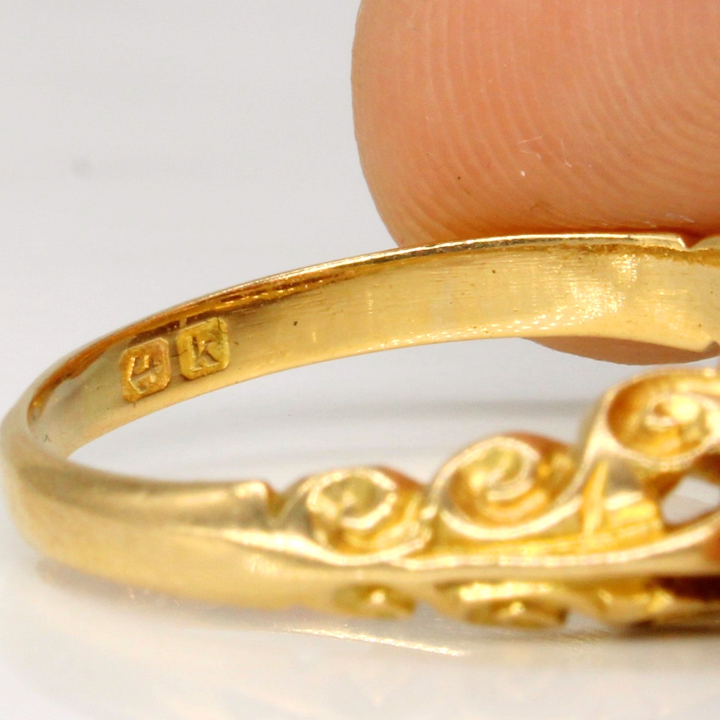 1909 Birmingham Synthetic Ruby & Diamond Ring | 0.18ctw, 0.04ctw | SZ 7.25 |