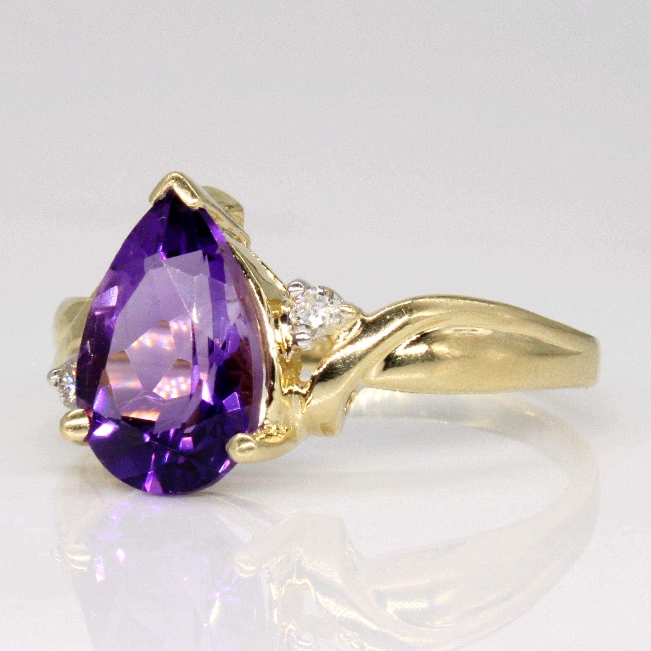 Amethyst & Diamond Cocktail Ring | 2.40ct, 0.06ctw | SZ 9.75 |