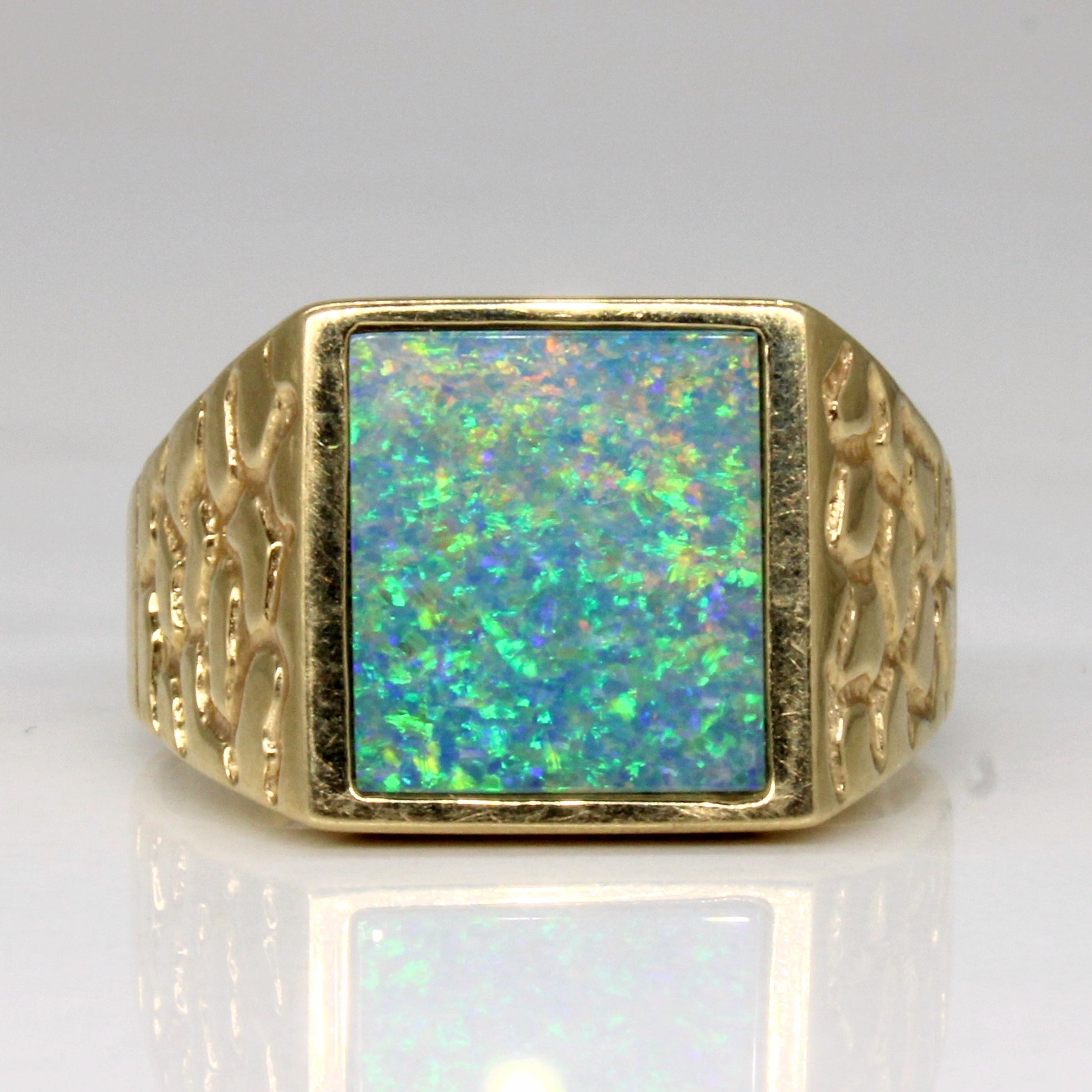 Bague cocktail en opale | 1,50 ct | Taille 9,25 |