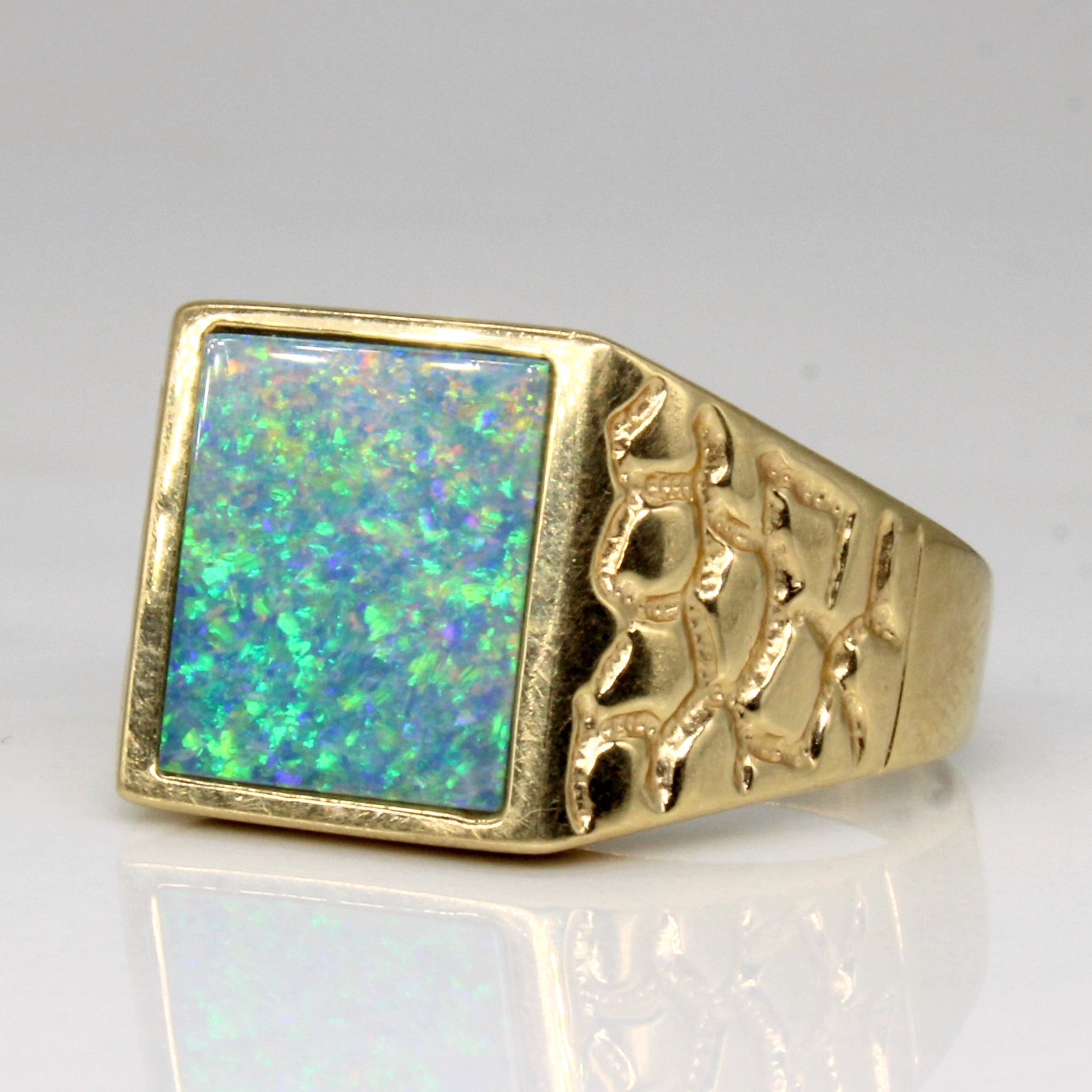 Bague cocktail en opale | 1,50 ct | Taille 9,25 |