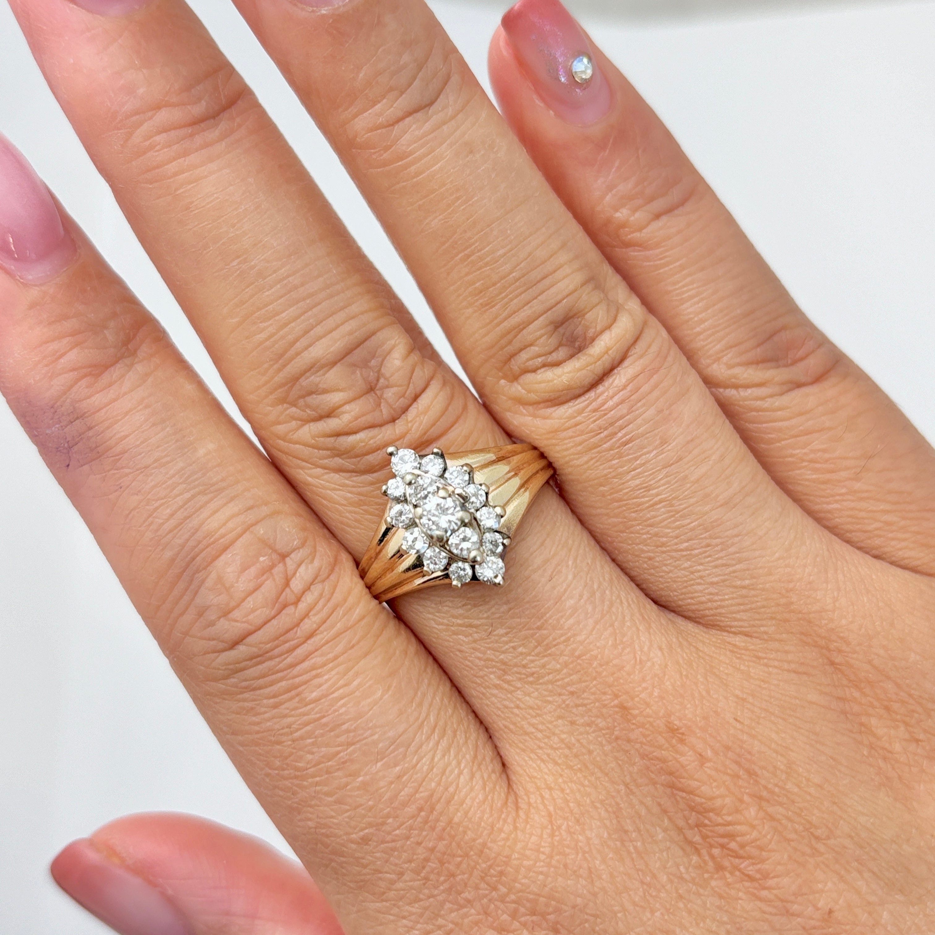 14k Yellow Gold Diamond Ring | 0.72ctw | SZ 8.25