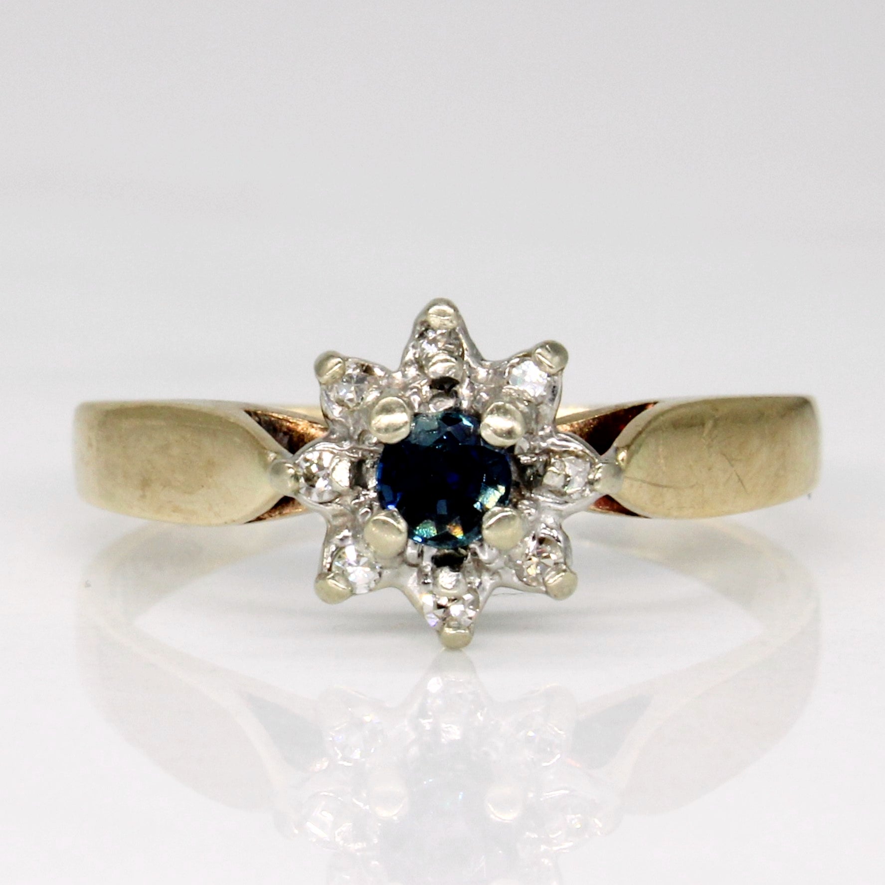 Sapphire & Diamond Cluster Set Ring | 0.16ct, 0.06ctw | SZ 7 |