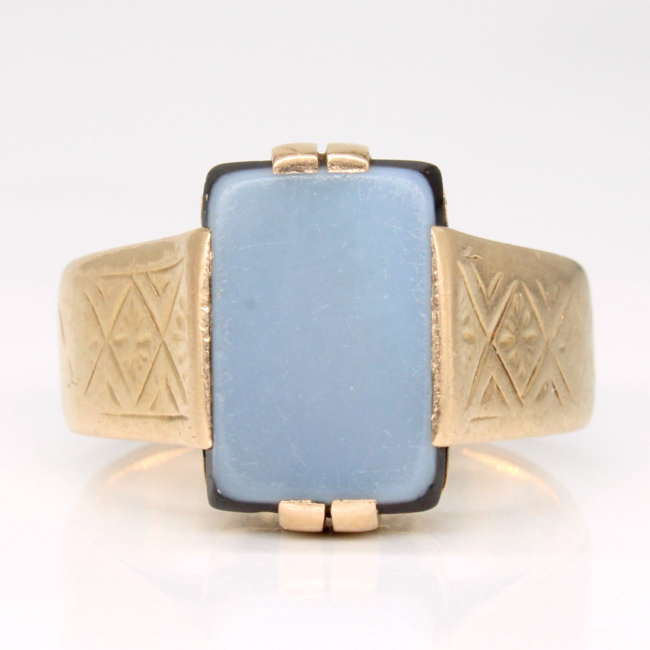 Bague en sardonyx taillée en dalle | 3,50 ct | Taille 7 |