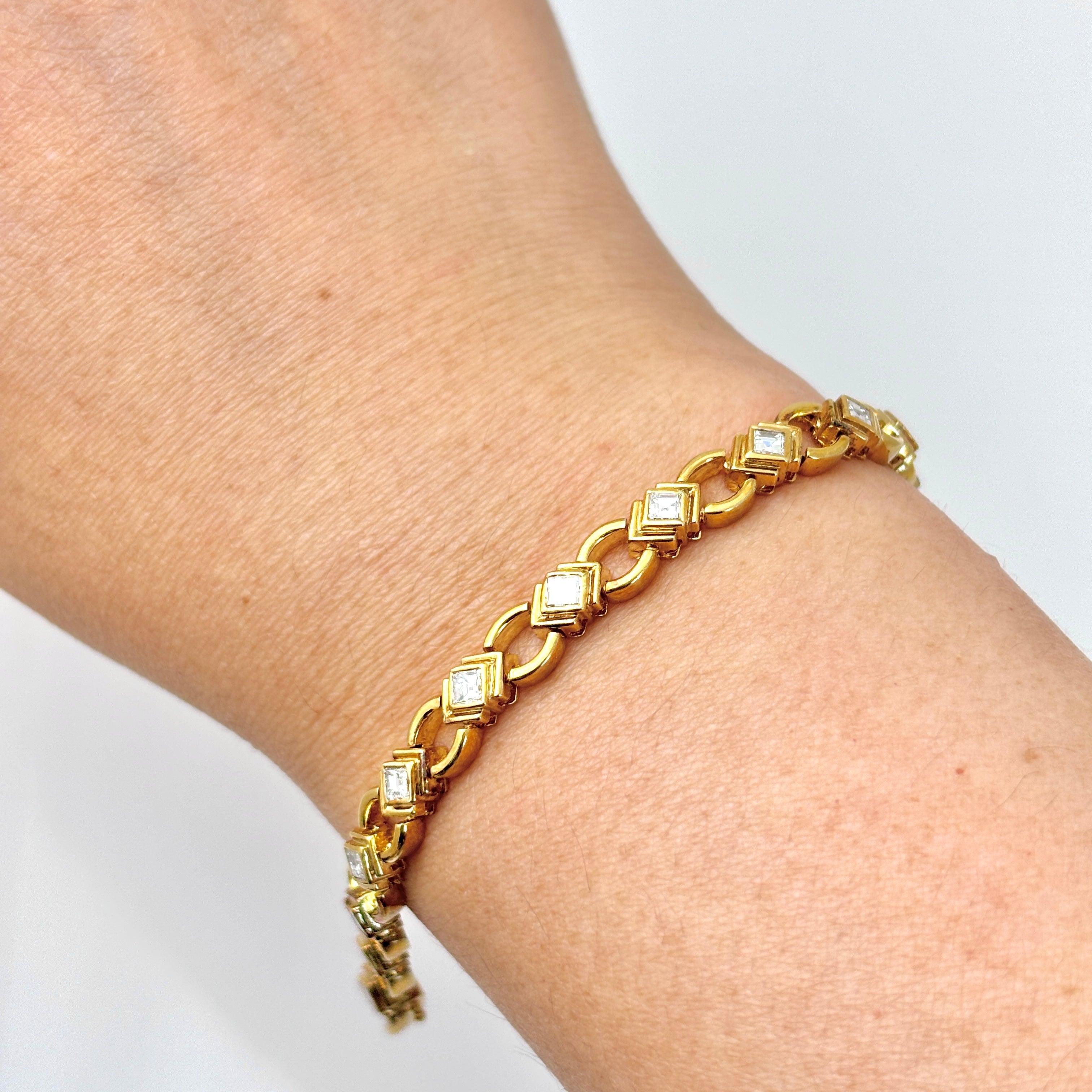 18k Yellow Gold Diamond Bracelet | 2.04ctw | 6.5"