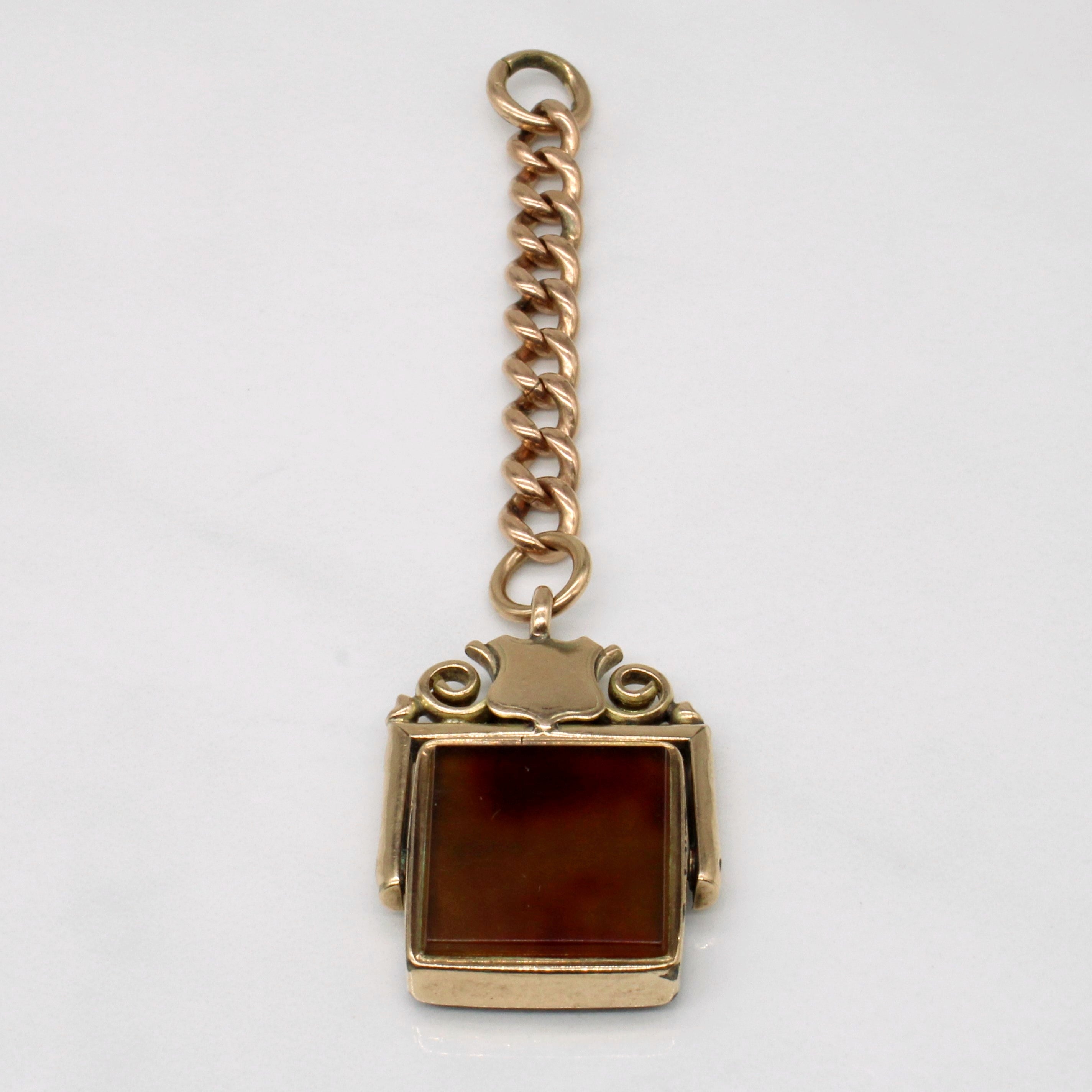 1905 Birmingham Bloodstone & Agate Double Side Stone Set Fob | 6.00ct, 6.00ct |