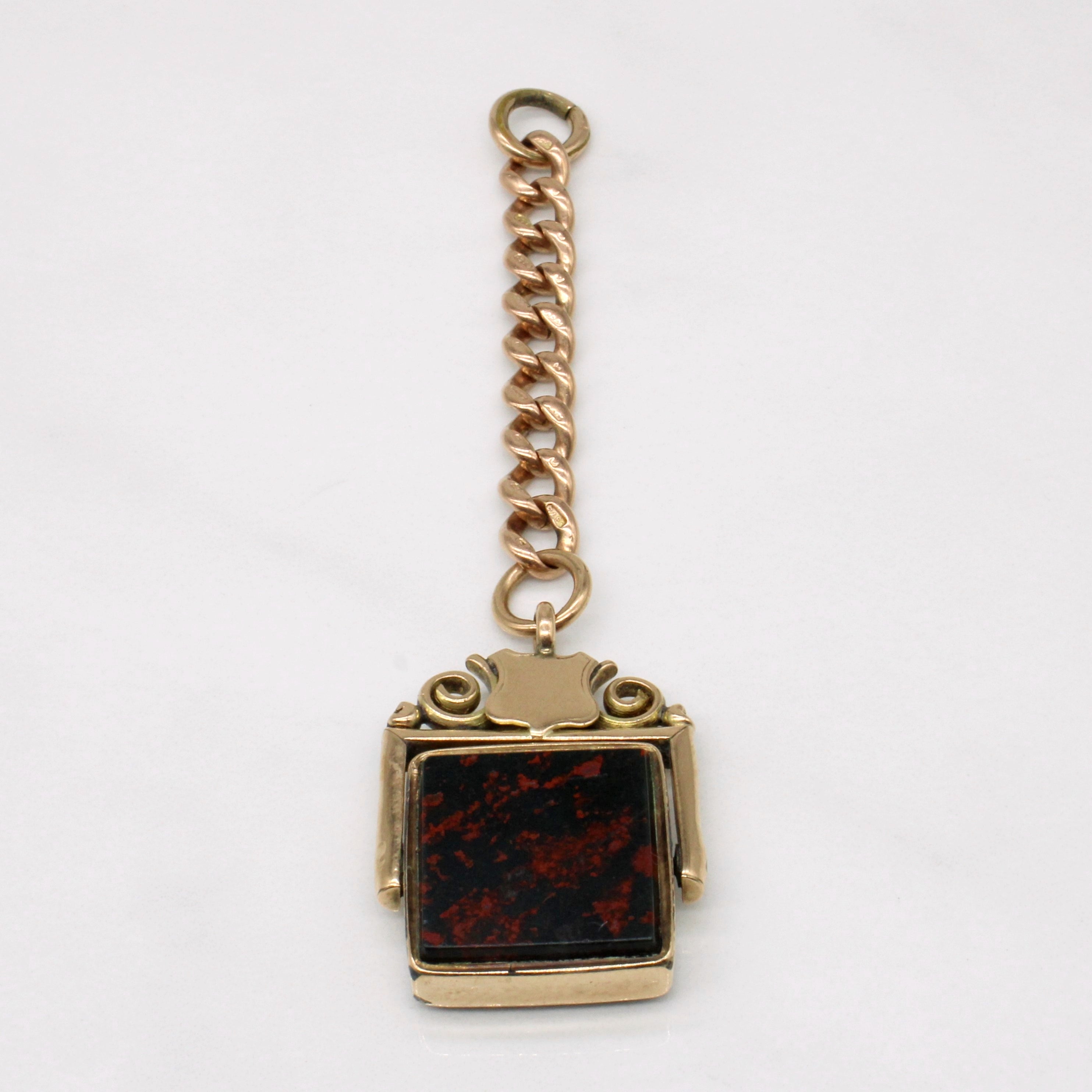 1905 Birmingham Bloodstone & Agate Double Side Stone Set Fob | 6.00ct, 6.00ct |