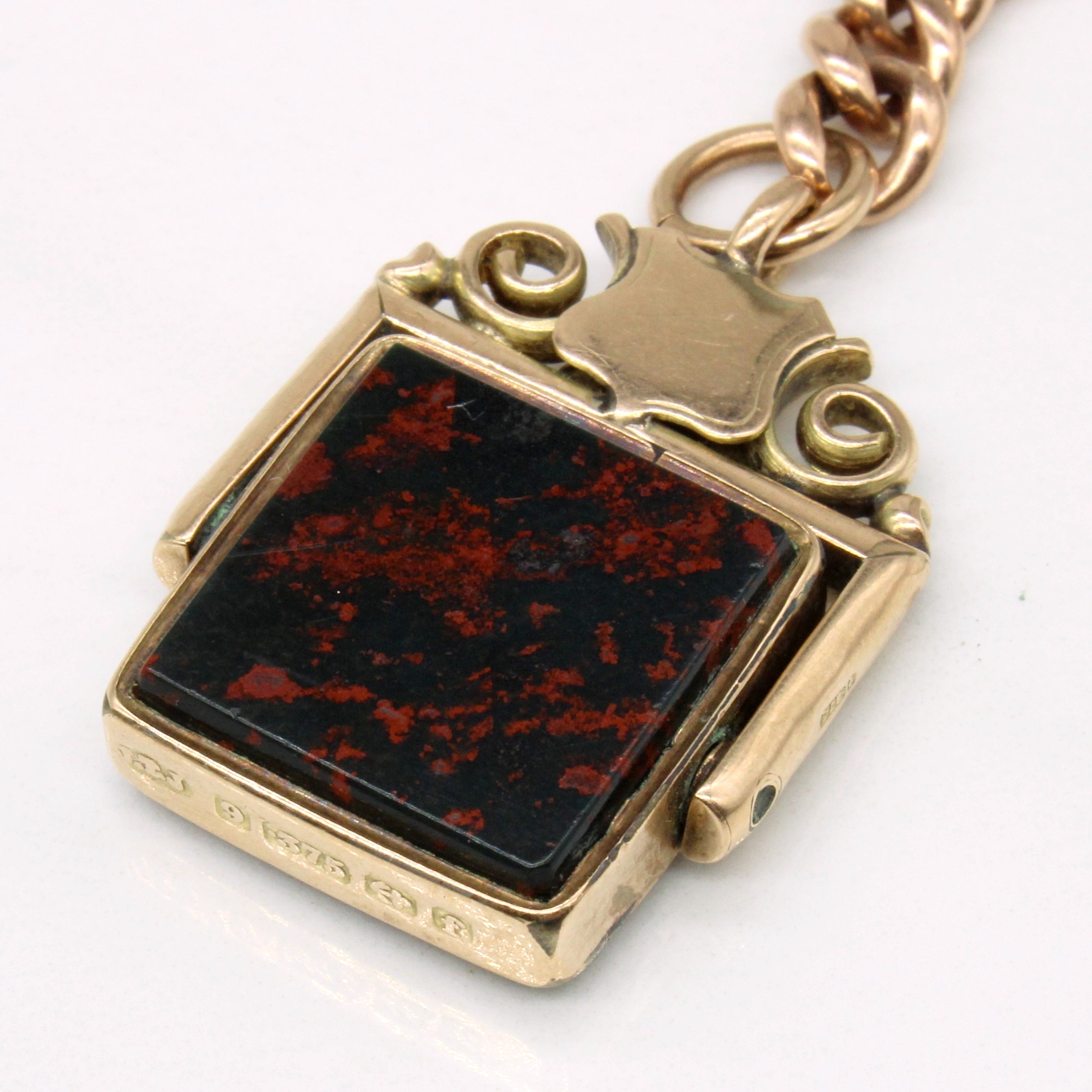 1905 Birmingham Bloodstone & Agate Double Side Stone Set Fob | 6.00ct, 6.00ct |