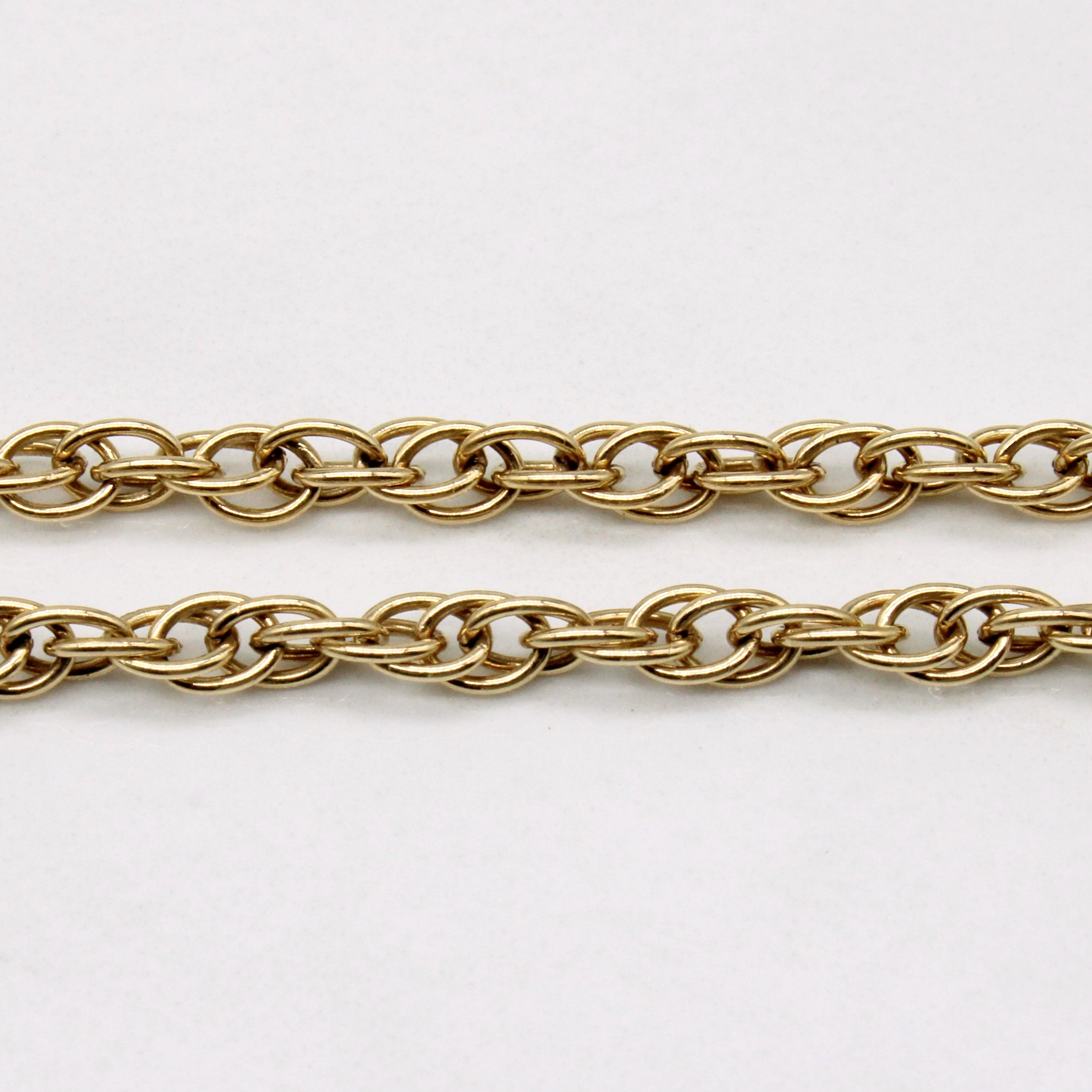 10k Yellow Gold Woven Link Chain | 18" |