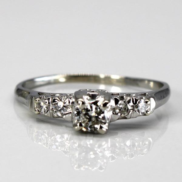 Solitaire with Accents Diamond Ring | 0.31ctw | SZ 7.25 |