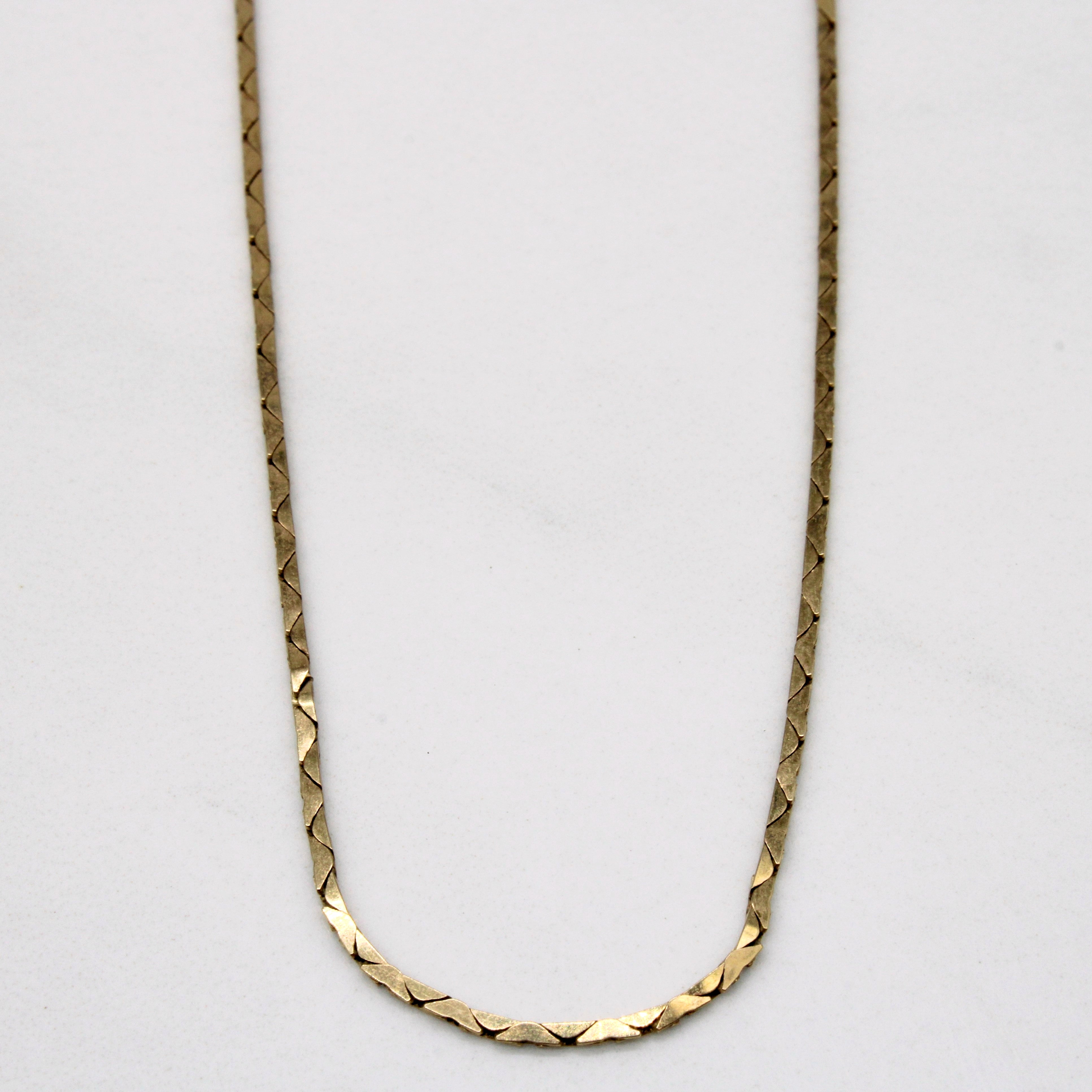 10k Yellow Gold Bar Link Chain | 19" |