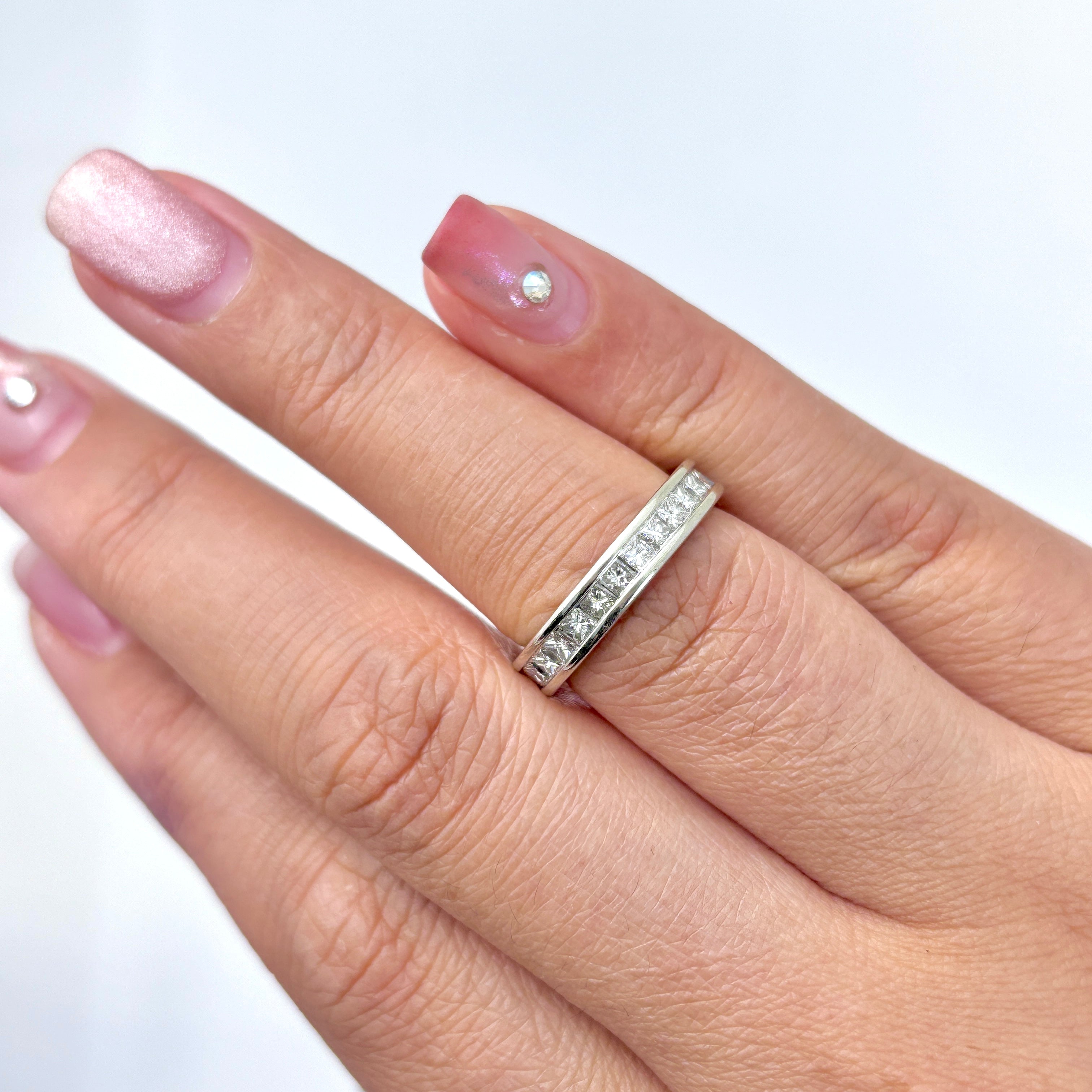 14k White Gold Diamond Eternity Ring | 1.51ctw | SZ 5