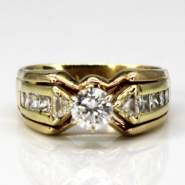 Solitaire with Accents Diamond Ring | 1.00ctw | SZ 6 |