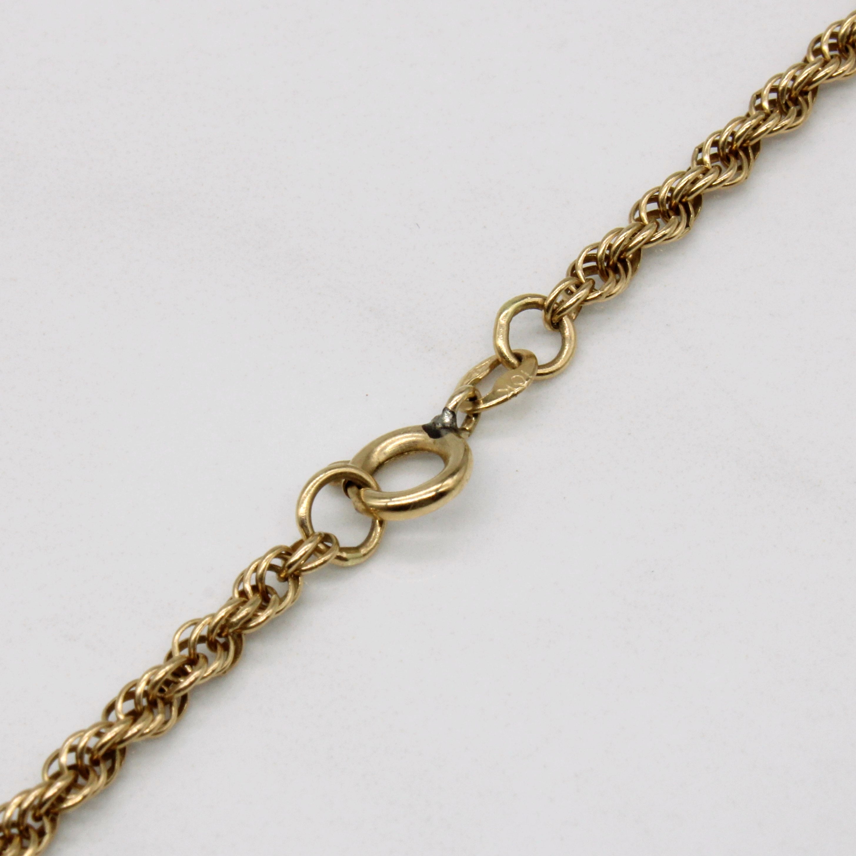 10k Yellow Gold Rope Chain | 22" |