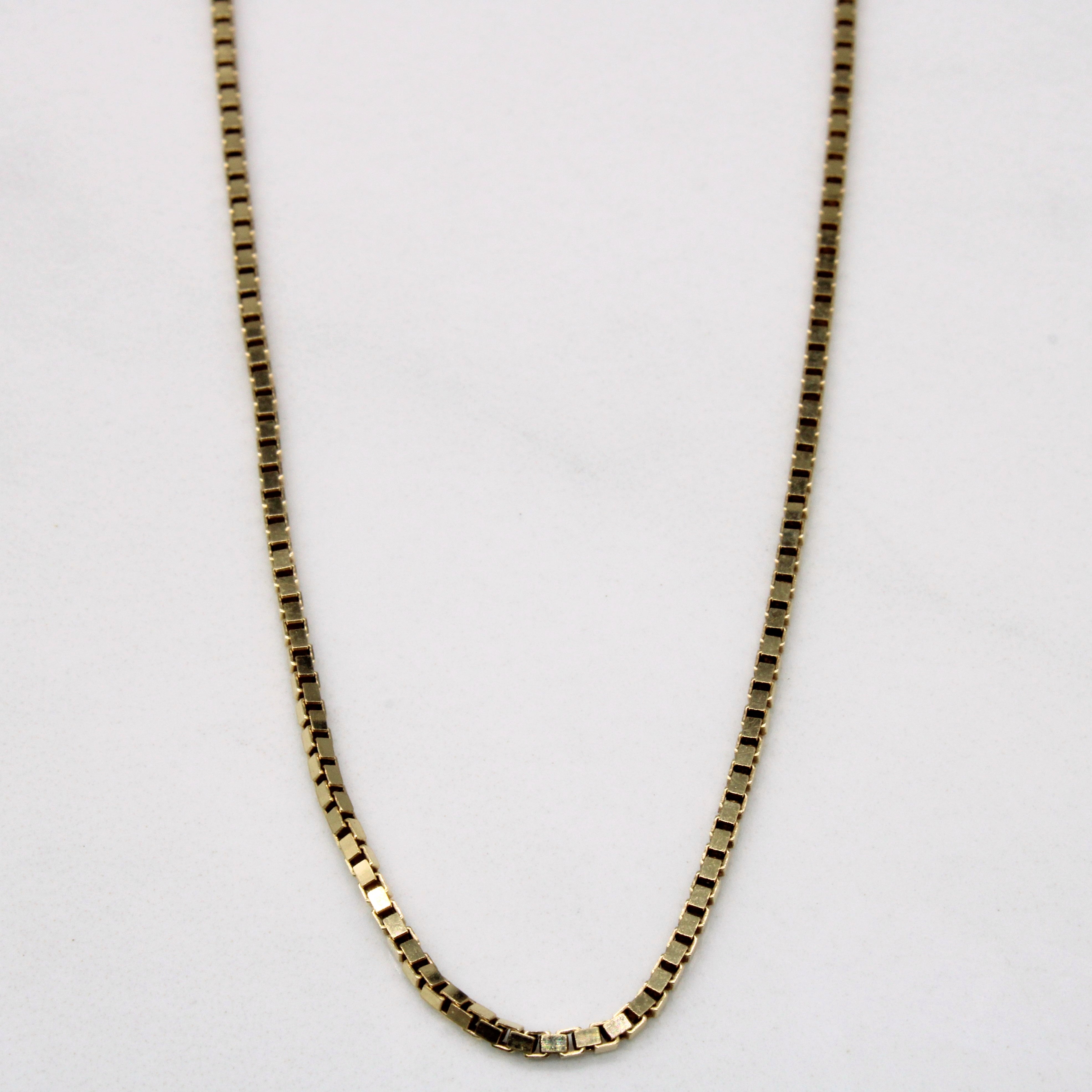 14k Yellow Gold Box Link Chain | 22" |
