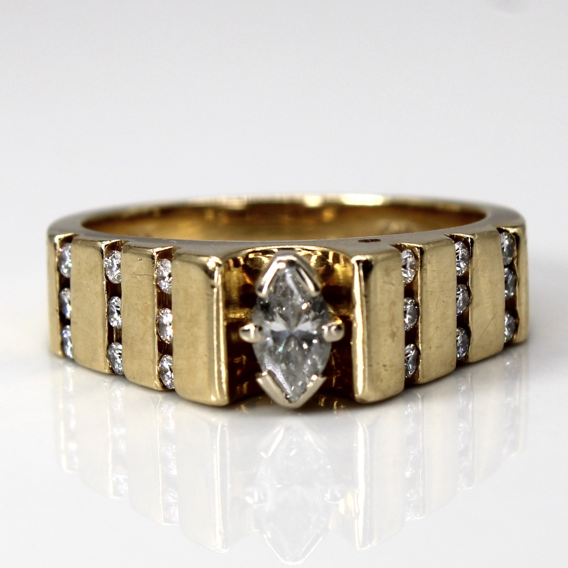 Grid Set Diamond Ring | 0.45ctw | SZ 8 |