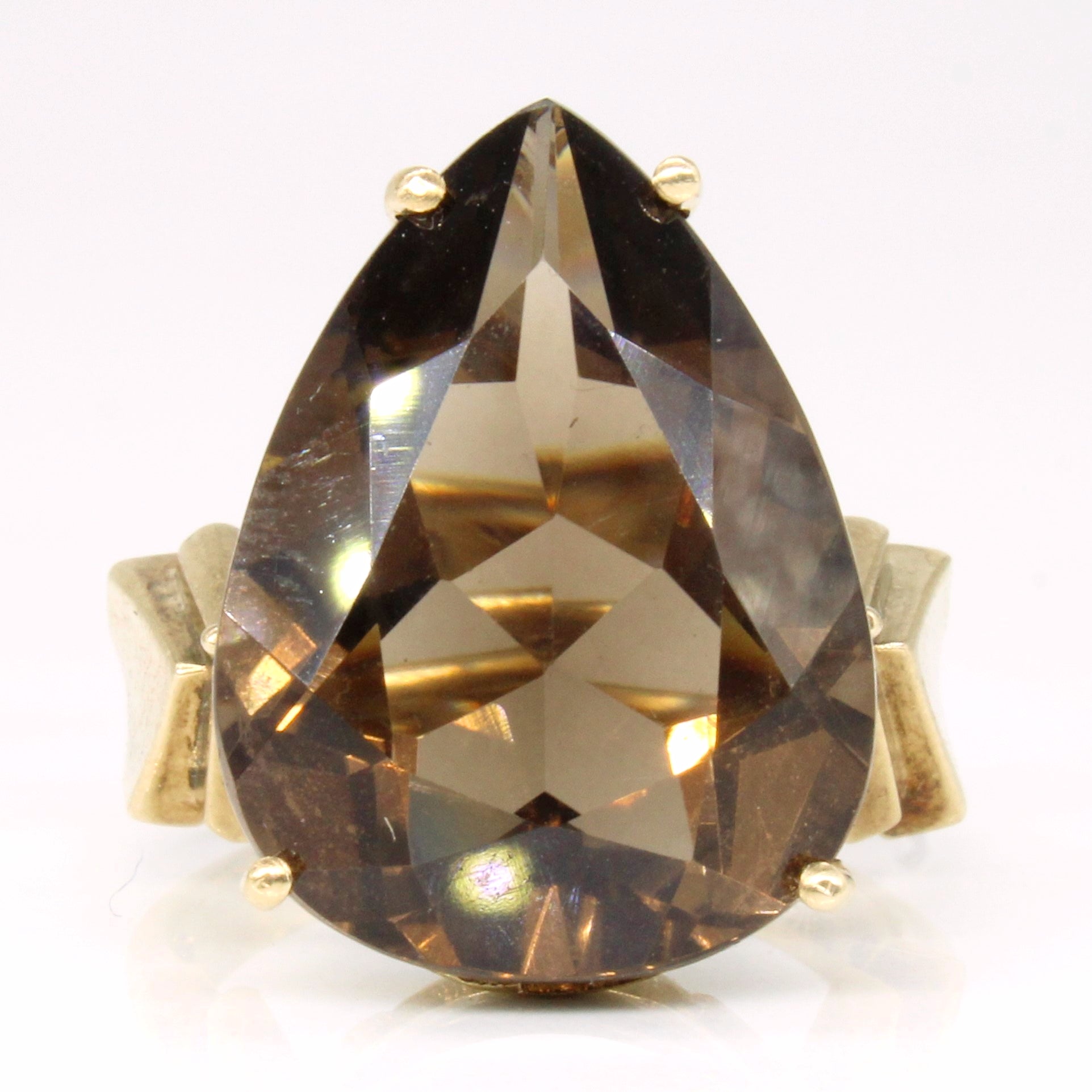 Smokey Quartz Cocktail Ring | 12.40ct | SZ 6 |