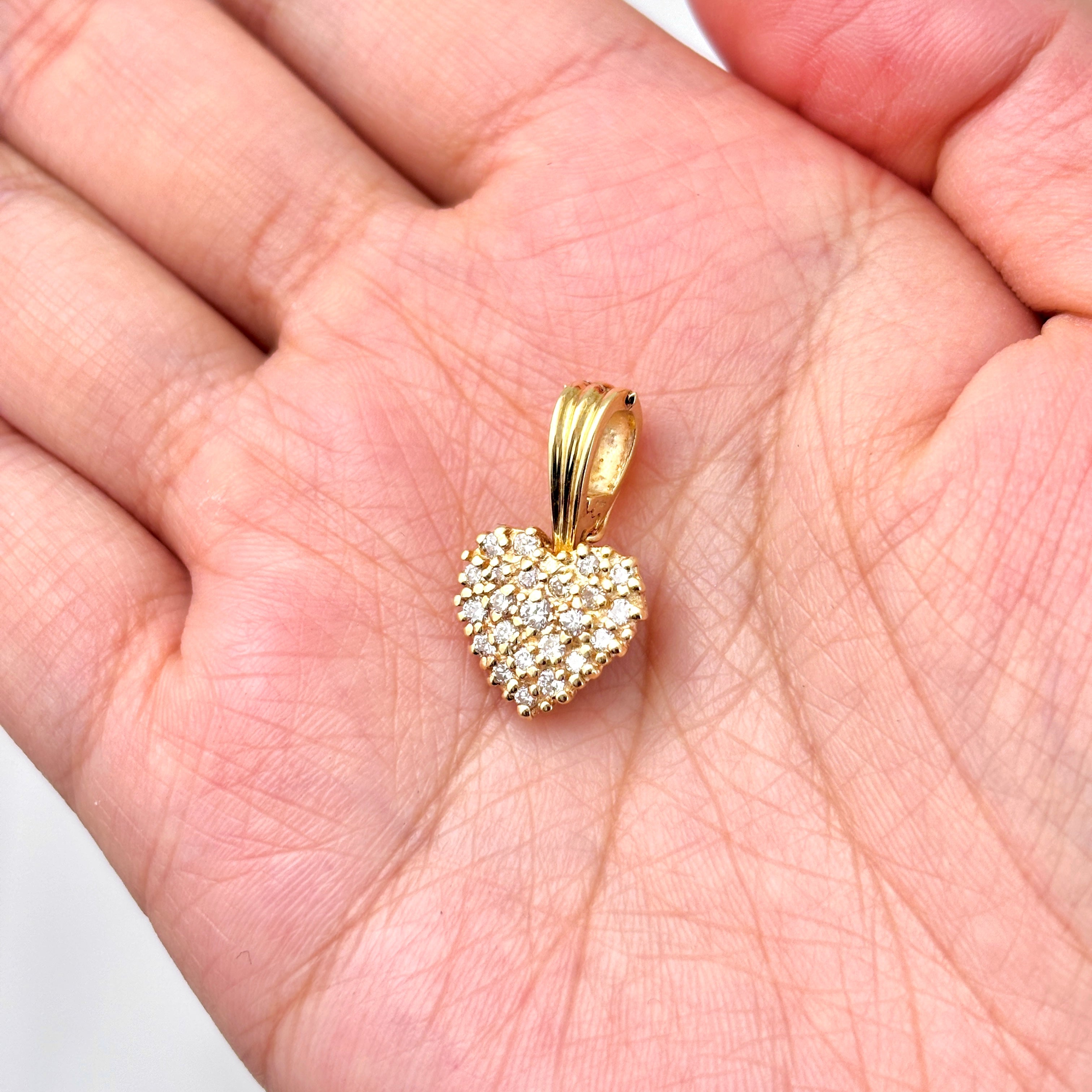 14k Yellow Gold Diamond Pendent | 0.50ctw | 23x18mm