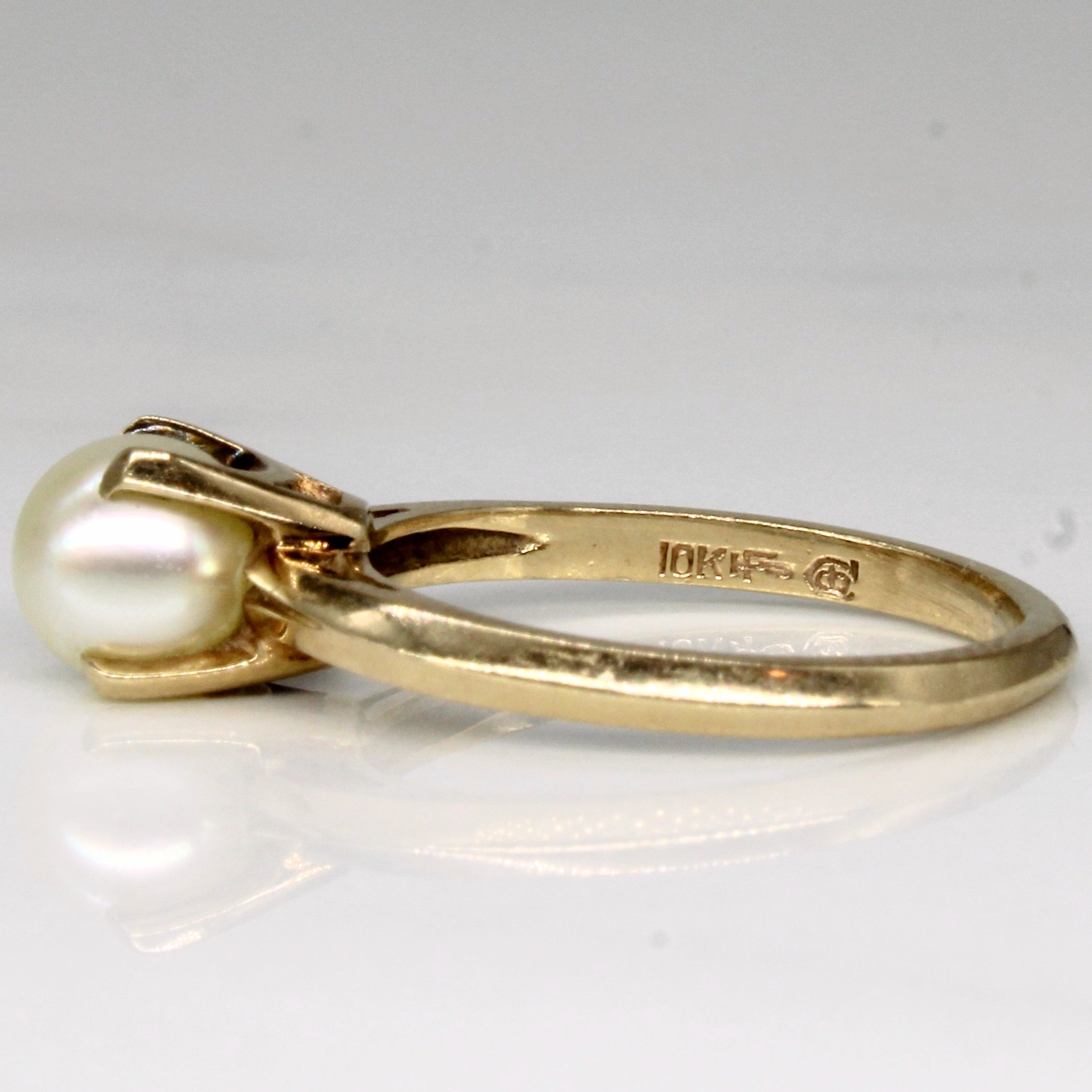 Solitaire Pearl Ring | SZ 5.5 |