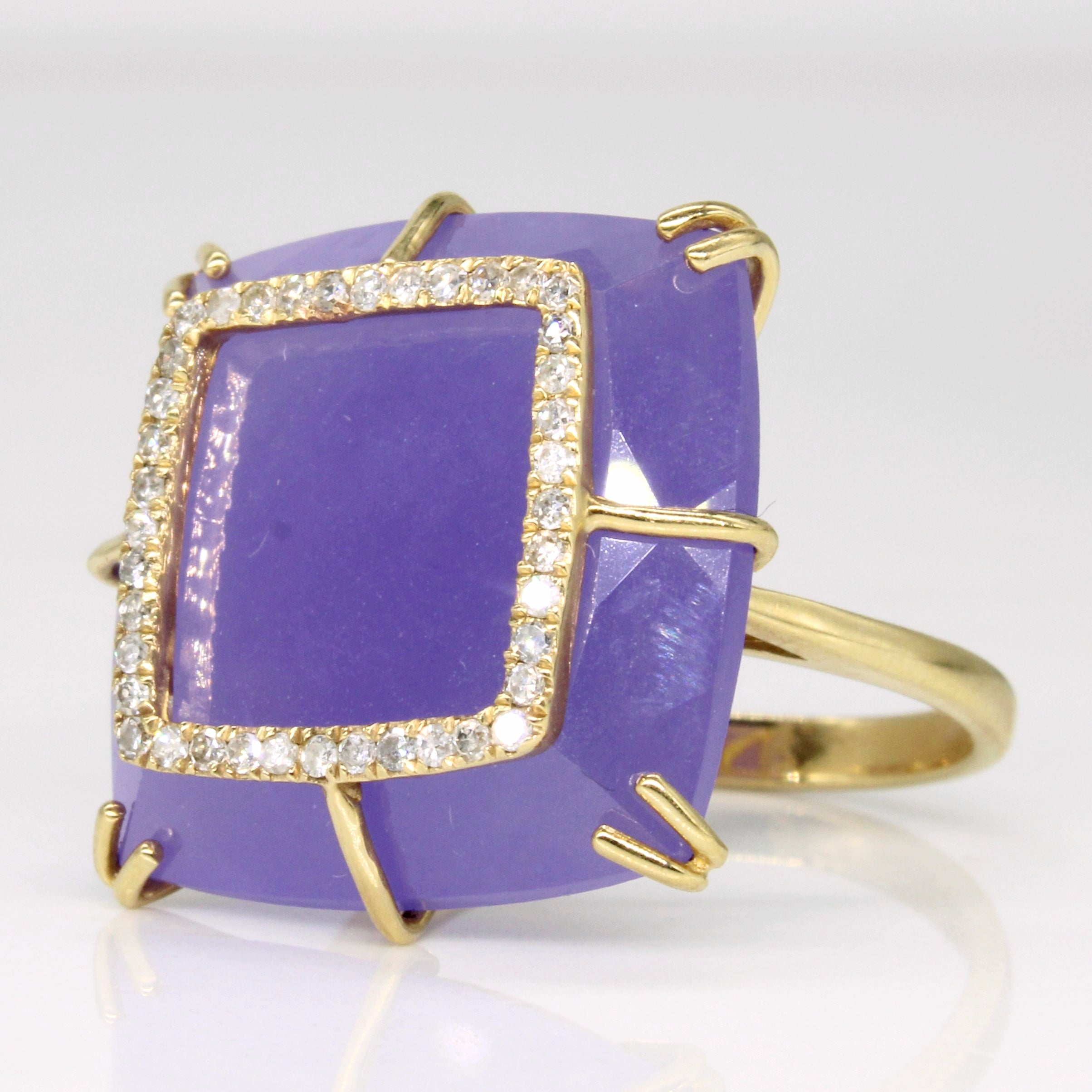Rose Quartz & Diamond Ring & Earring Set | 98.00ctw, 0.77ctw | SZ 7 |