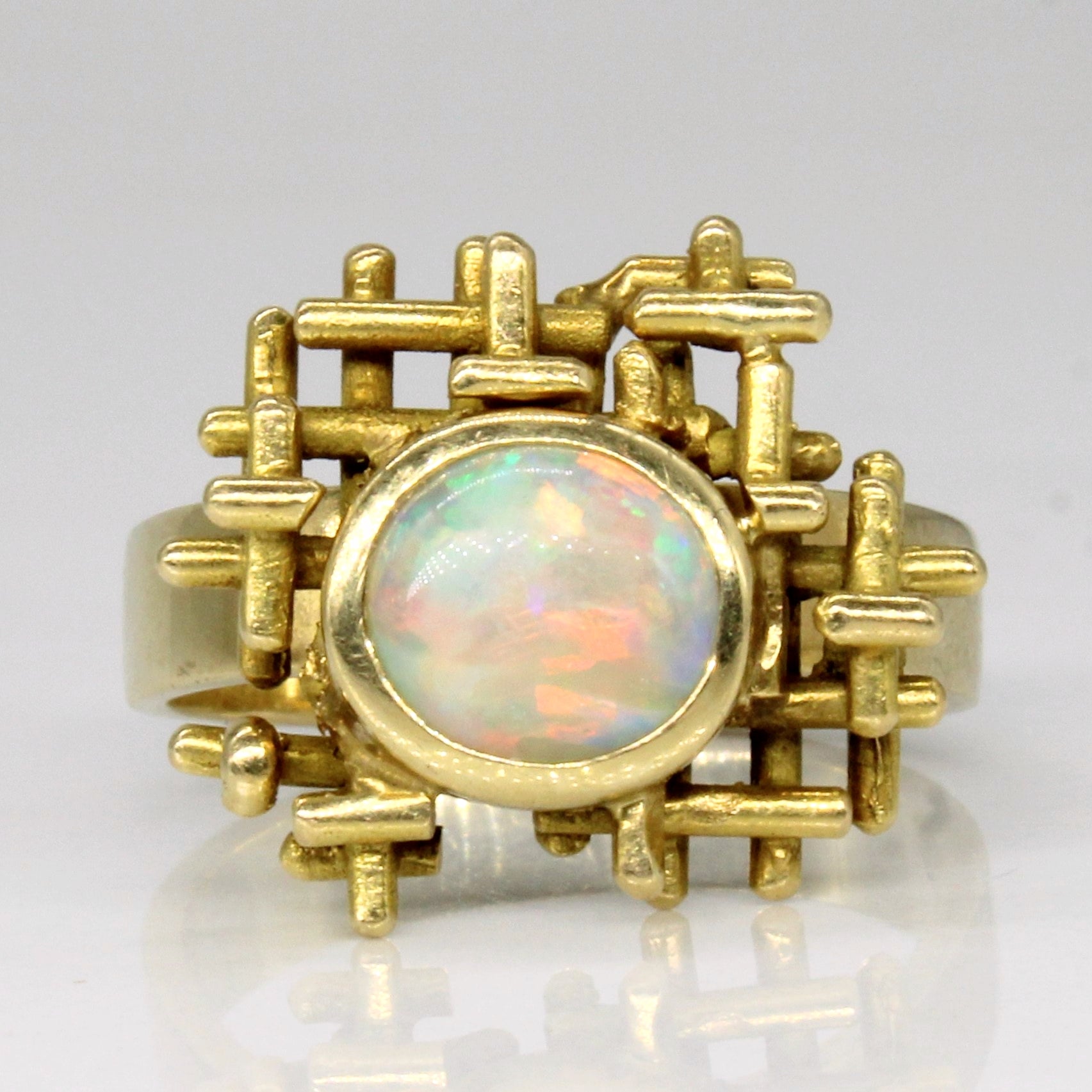 Bague abstraite en opale | 0,50 ct | Taille 6,25 |