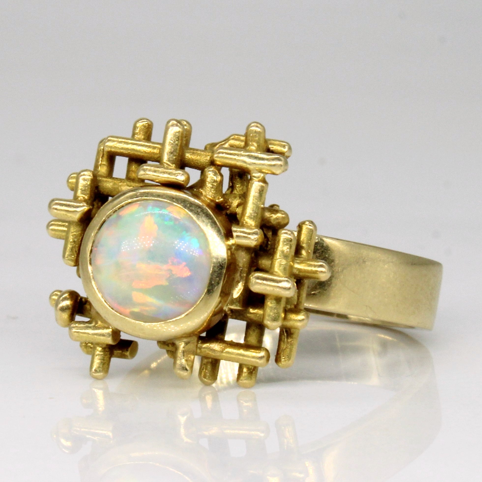Bague abstraite en opale | 0,50 ct | Taille 6,25 |