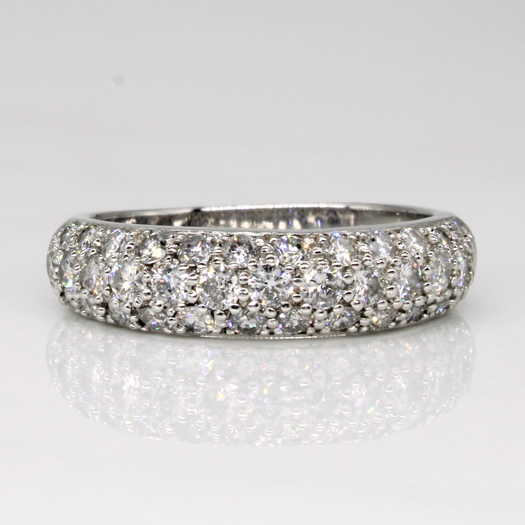 Pave Set Diamond Ring | 0.76ctw | SZ 5 |