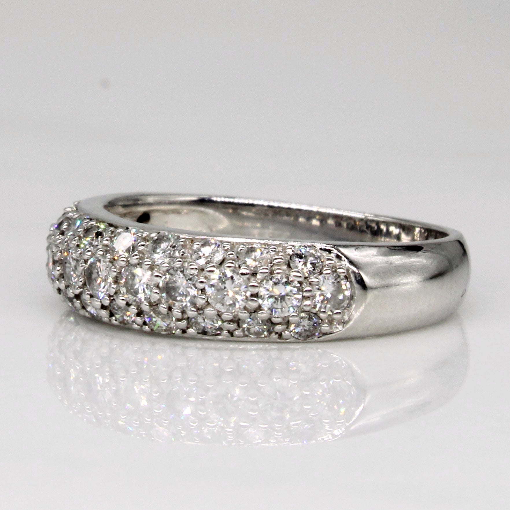 Pave Set Diamond Ring | 0.76ctw | SZ 5 |