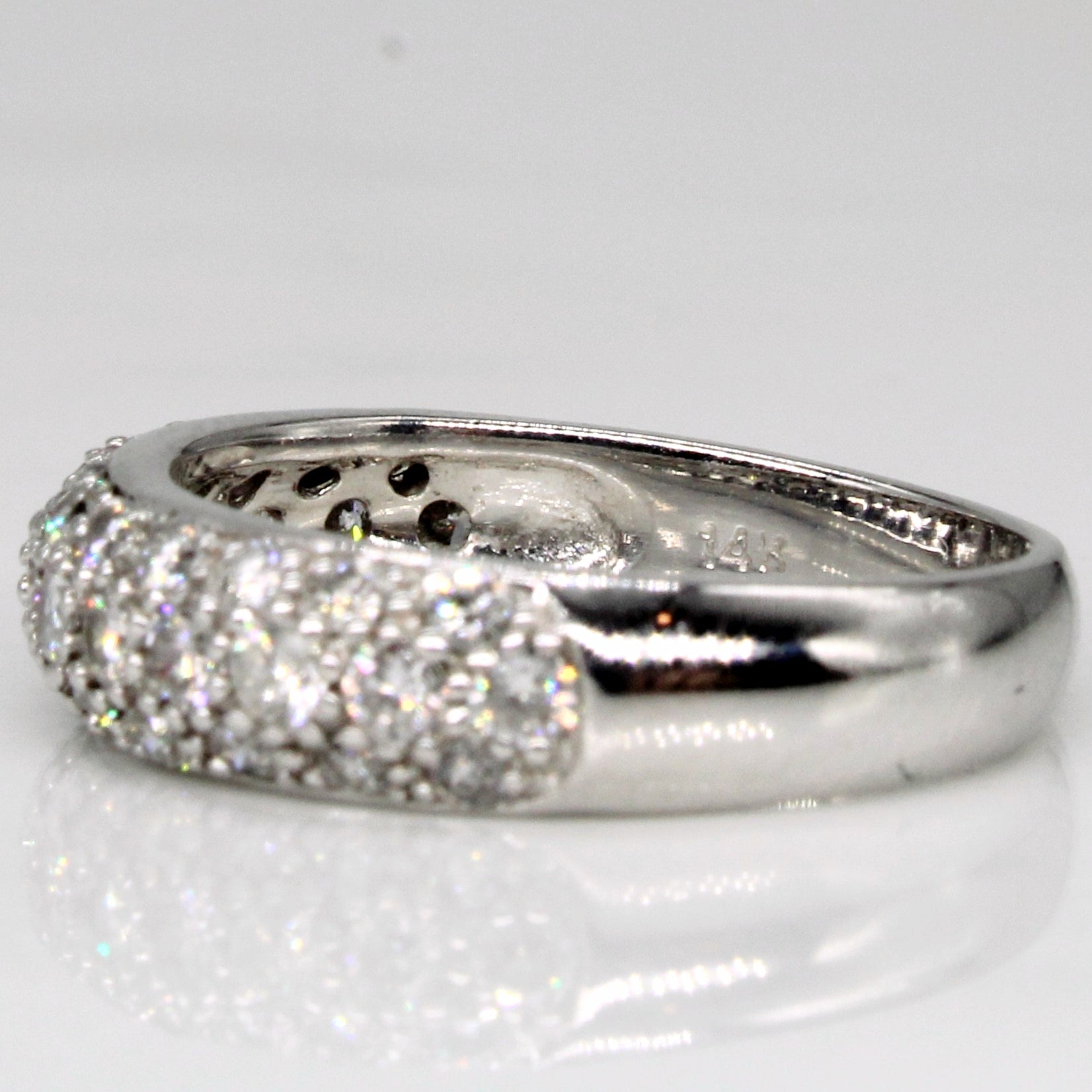 Pave Set Diamond Ring | 0.76ctw | SZ 5 |