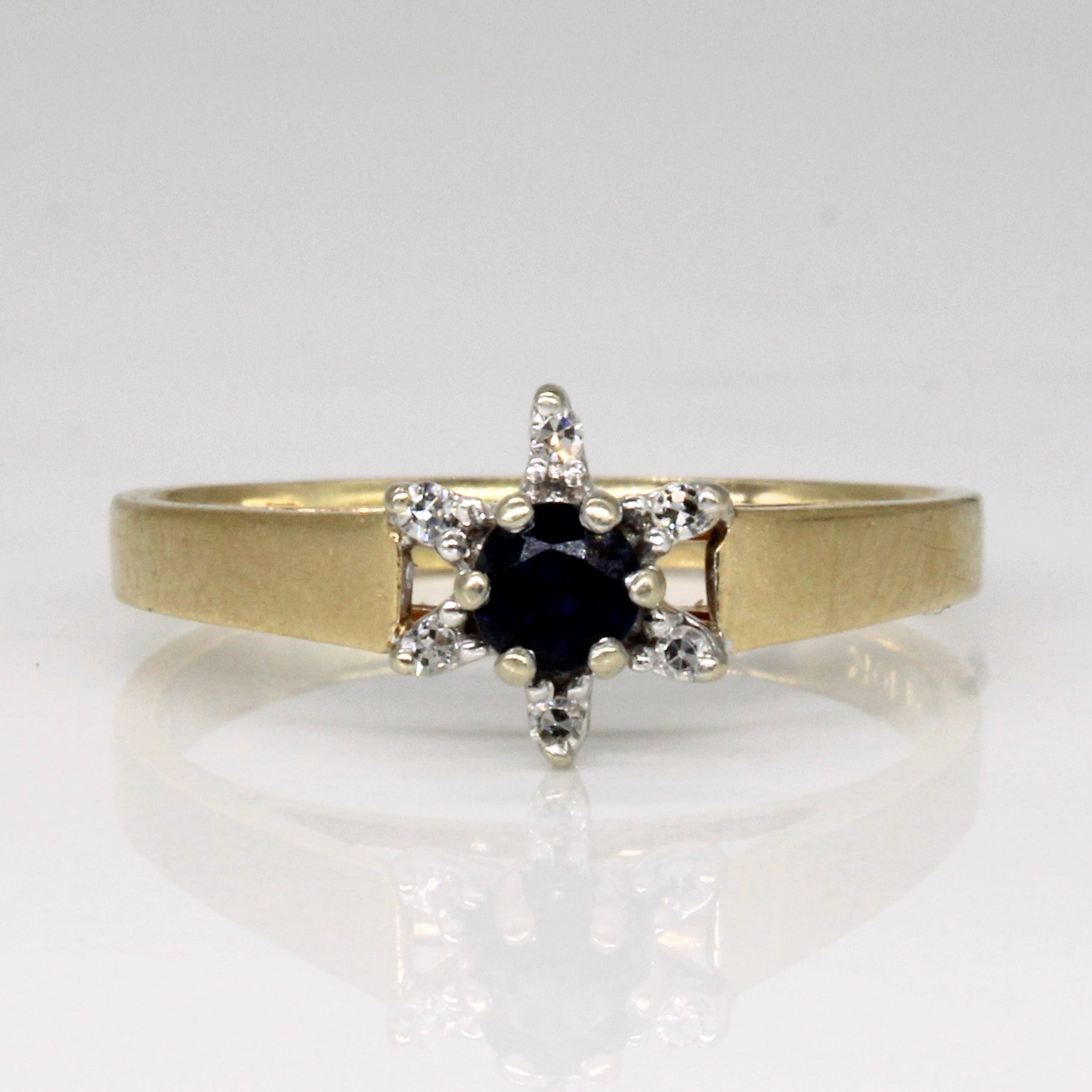 Sapphire & Diamond Cluster Ring | 0.23ct, 0.05ctw | SZ 8.75 |