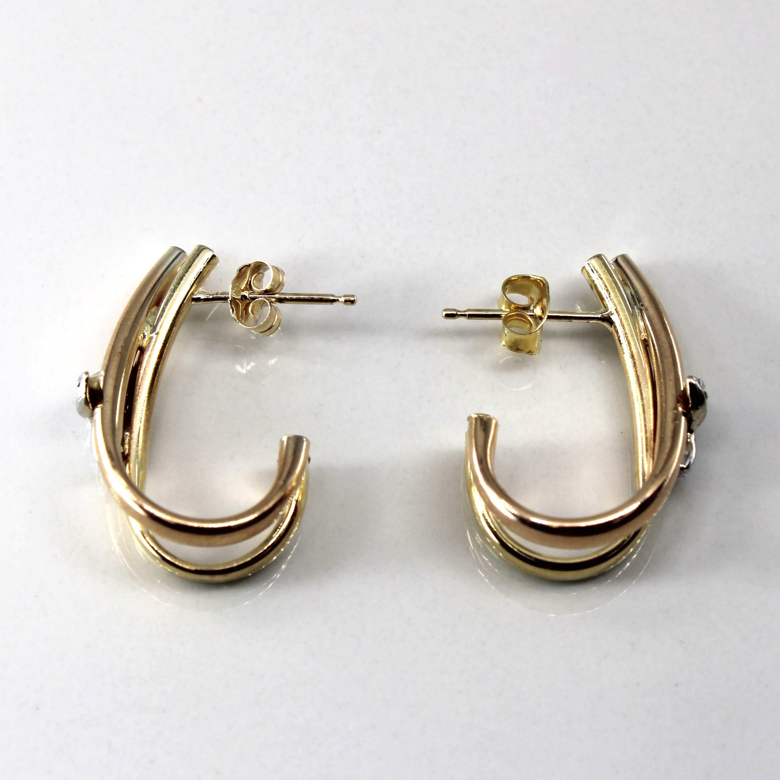 Diamond Crossover Earrings | 0.04ctw |