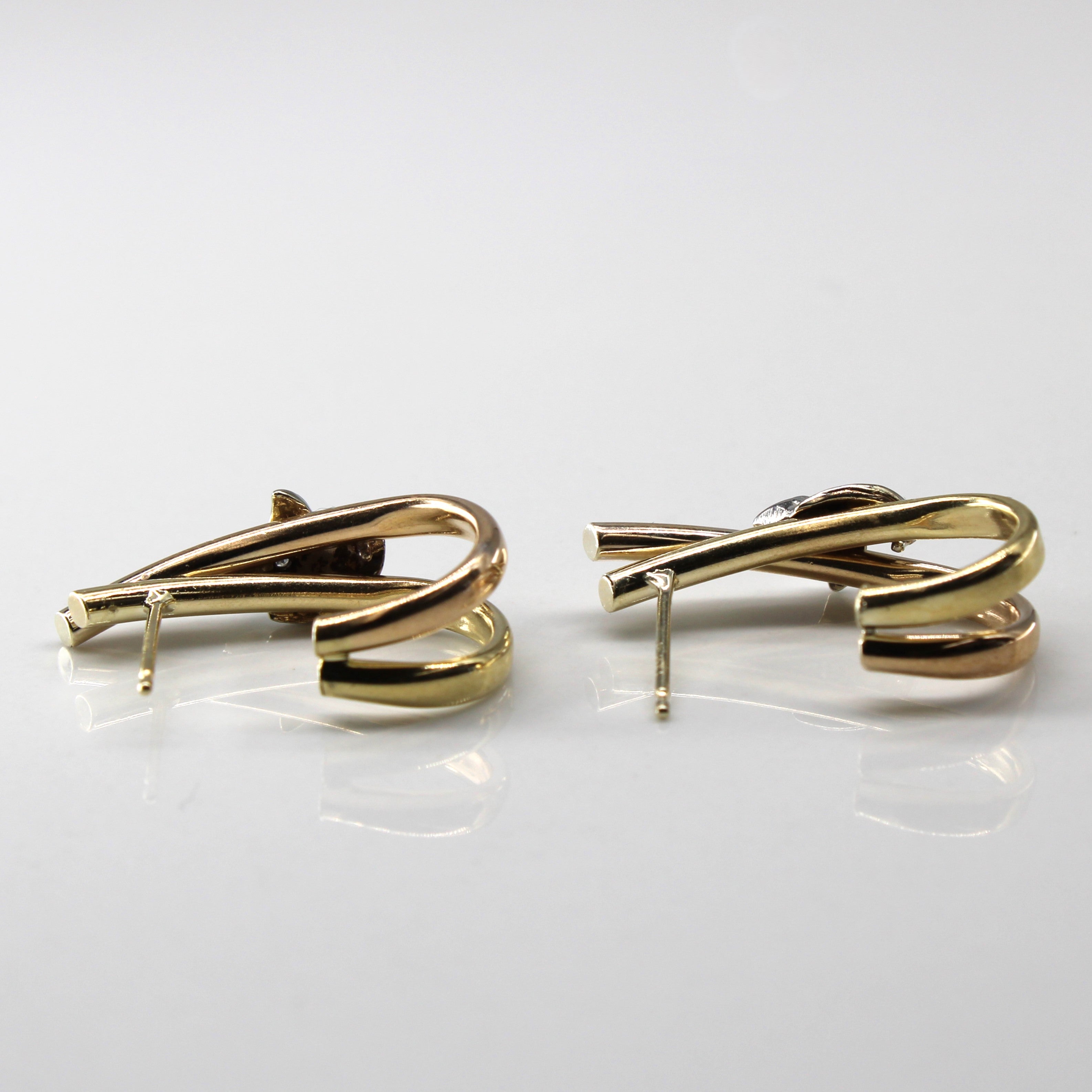 Diamond Crossover Earrings | 0.04ctw |