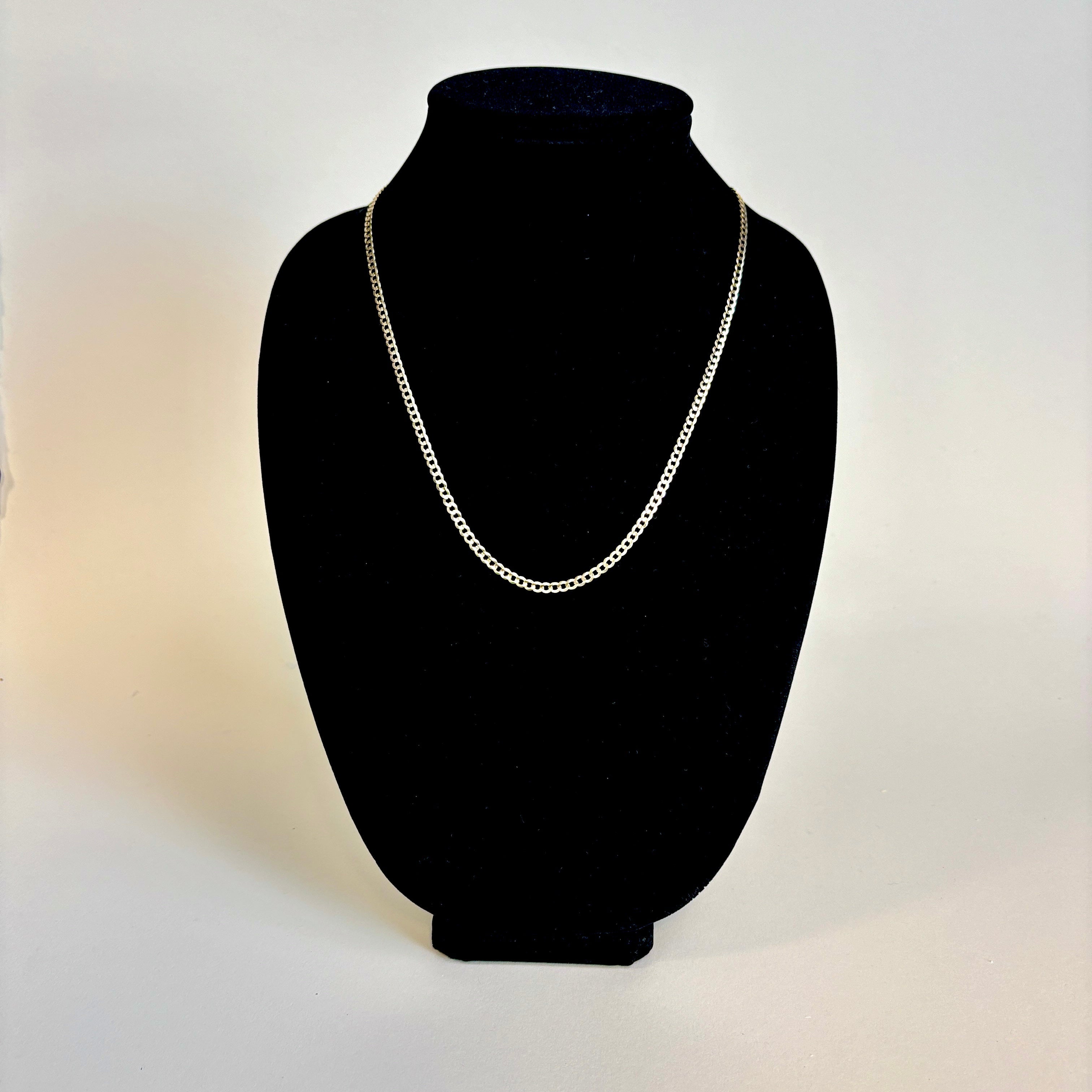 Chaîne gourmette en or jaune 10 carats | 56 cm