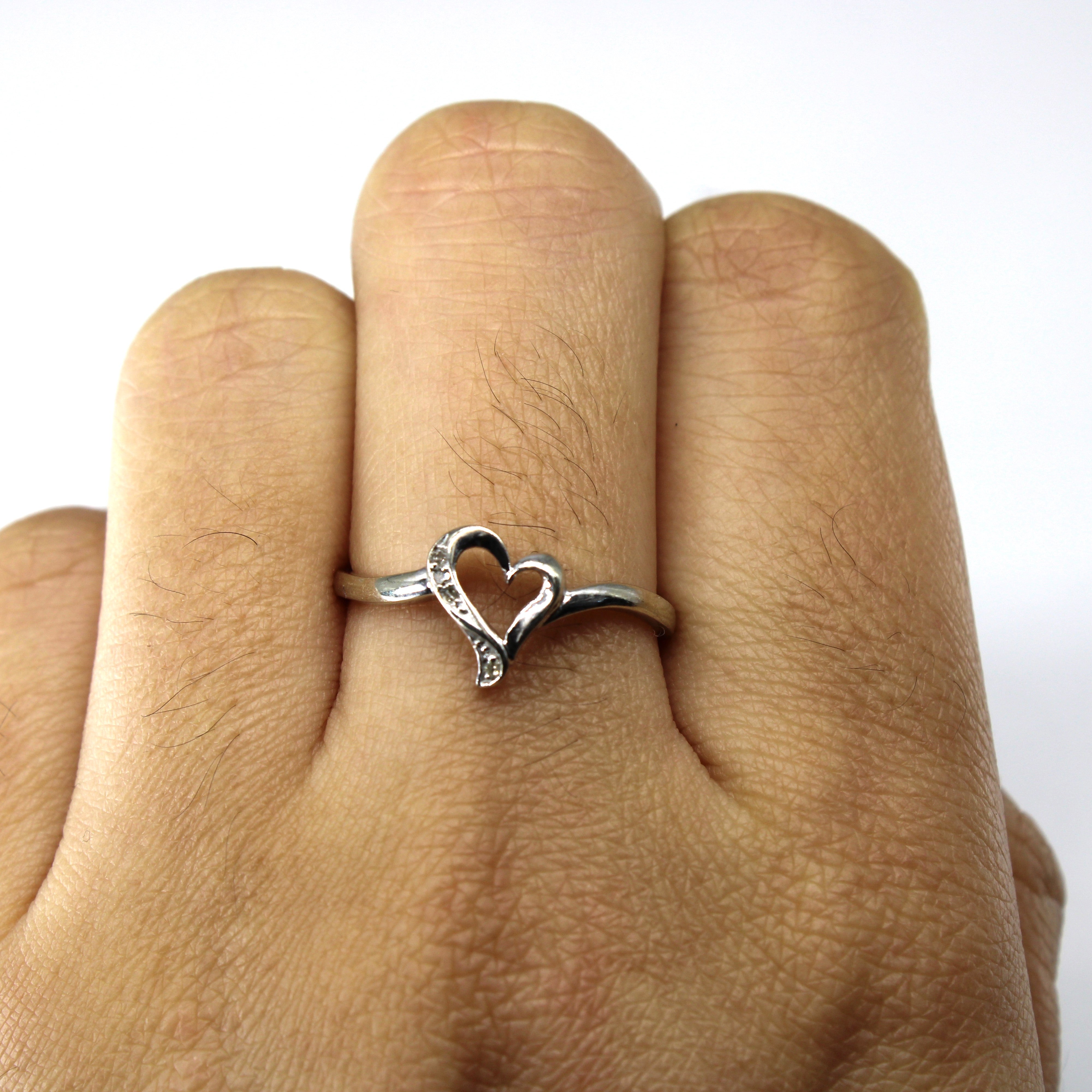 Diamond Heart Ring | 0.02ctw | SZ 7.75 |
