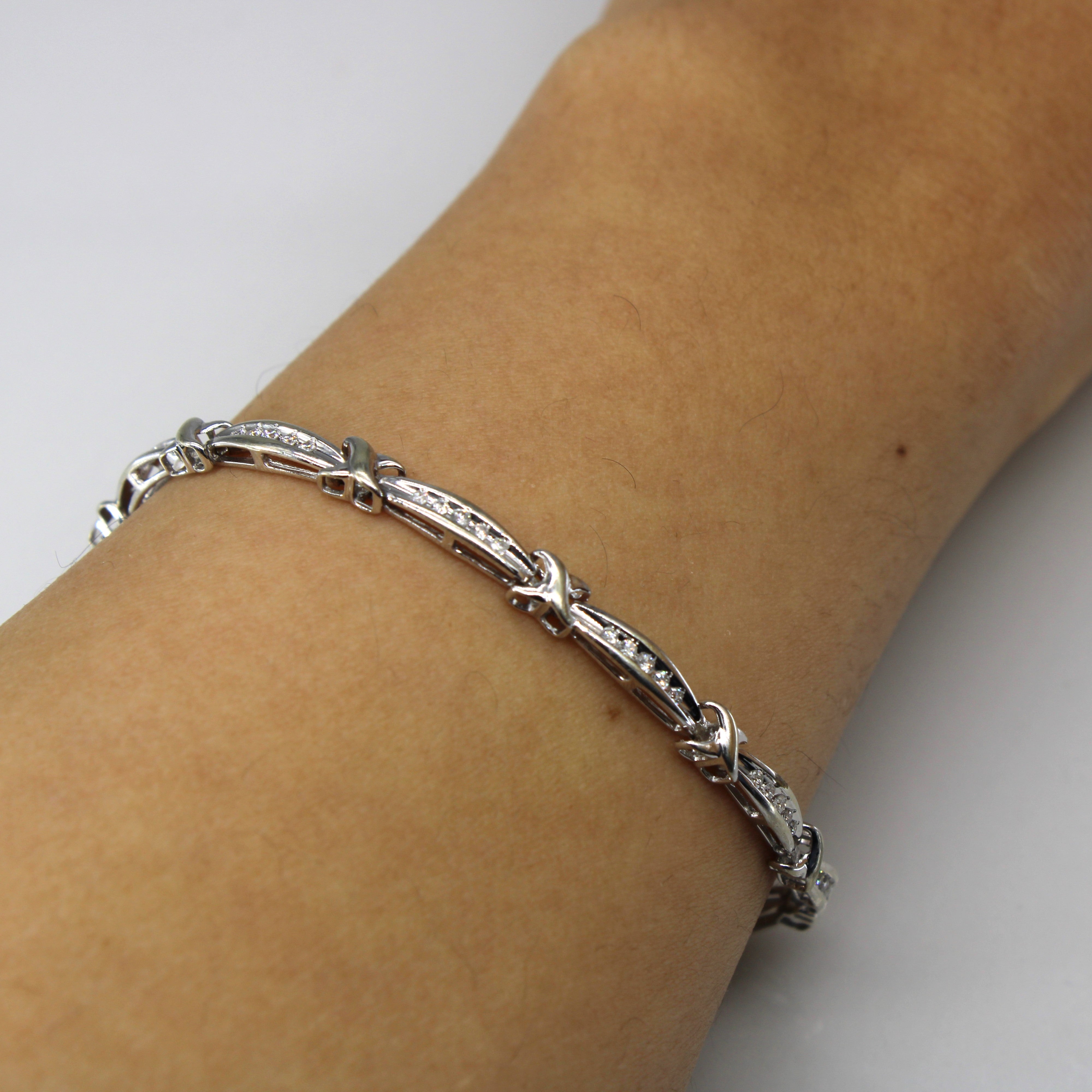 Channel Set Diamond Tennis Bracelet | 0.63ctw | 7"|
