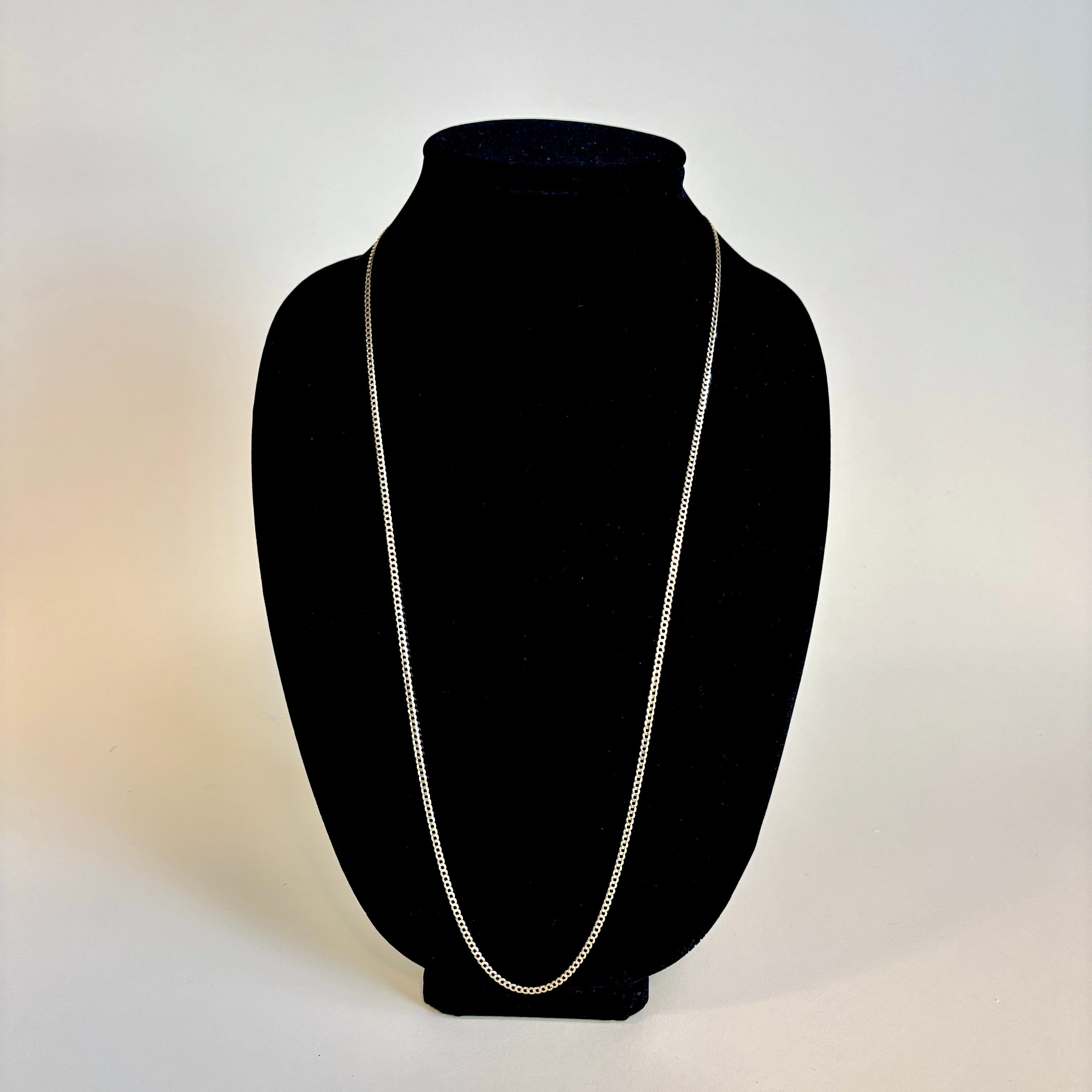 10k Yellow Gold Curb Link Chain | 30"