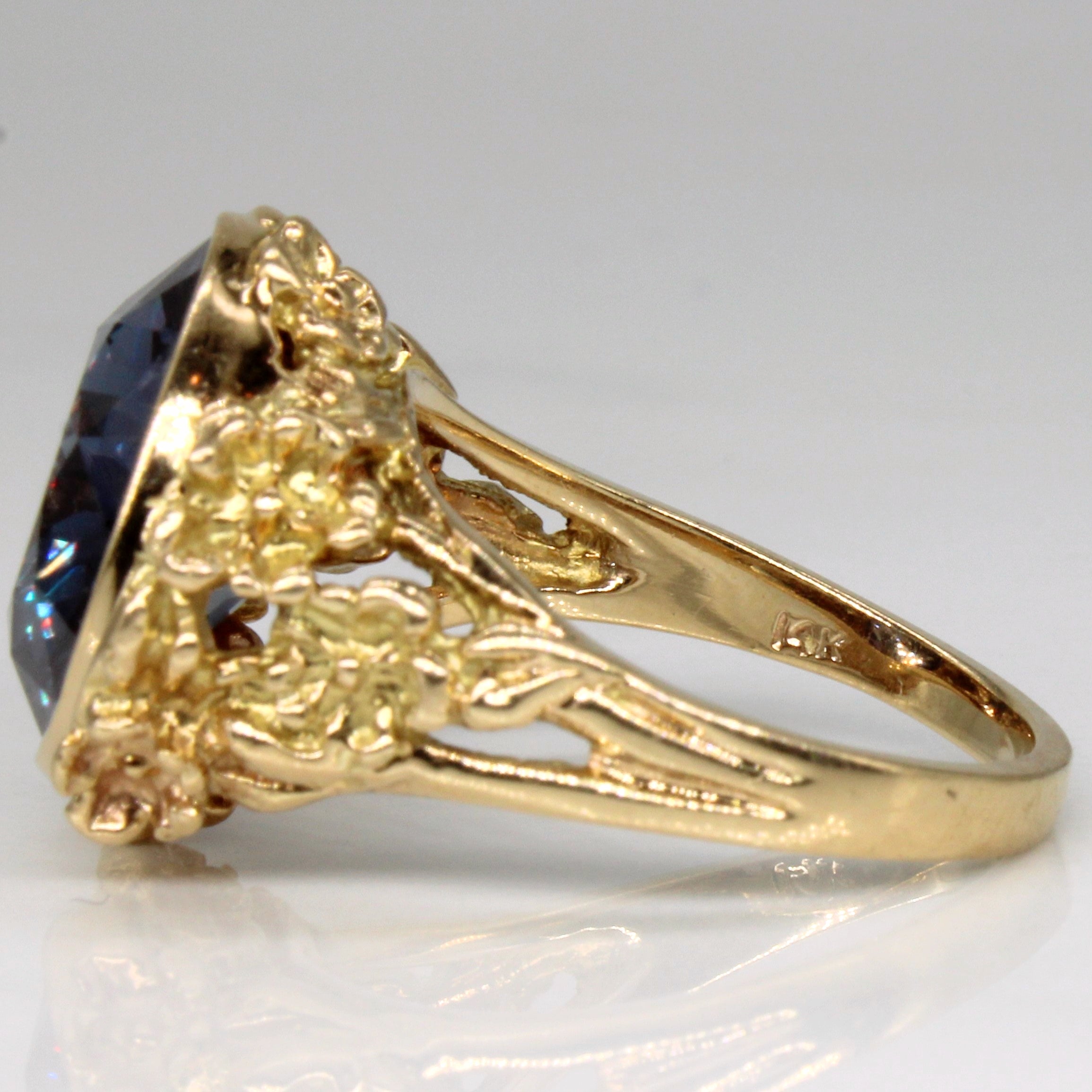 Synthetic Colour Change Sapphire Cocktail Ring | 7.50ct | SZ 7.5 |