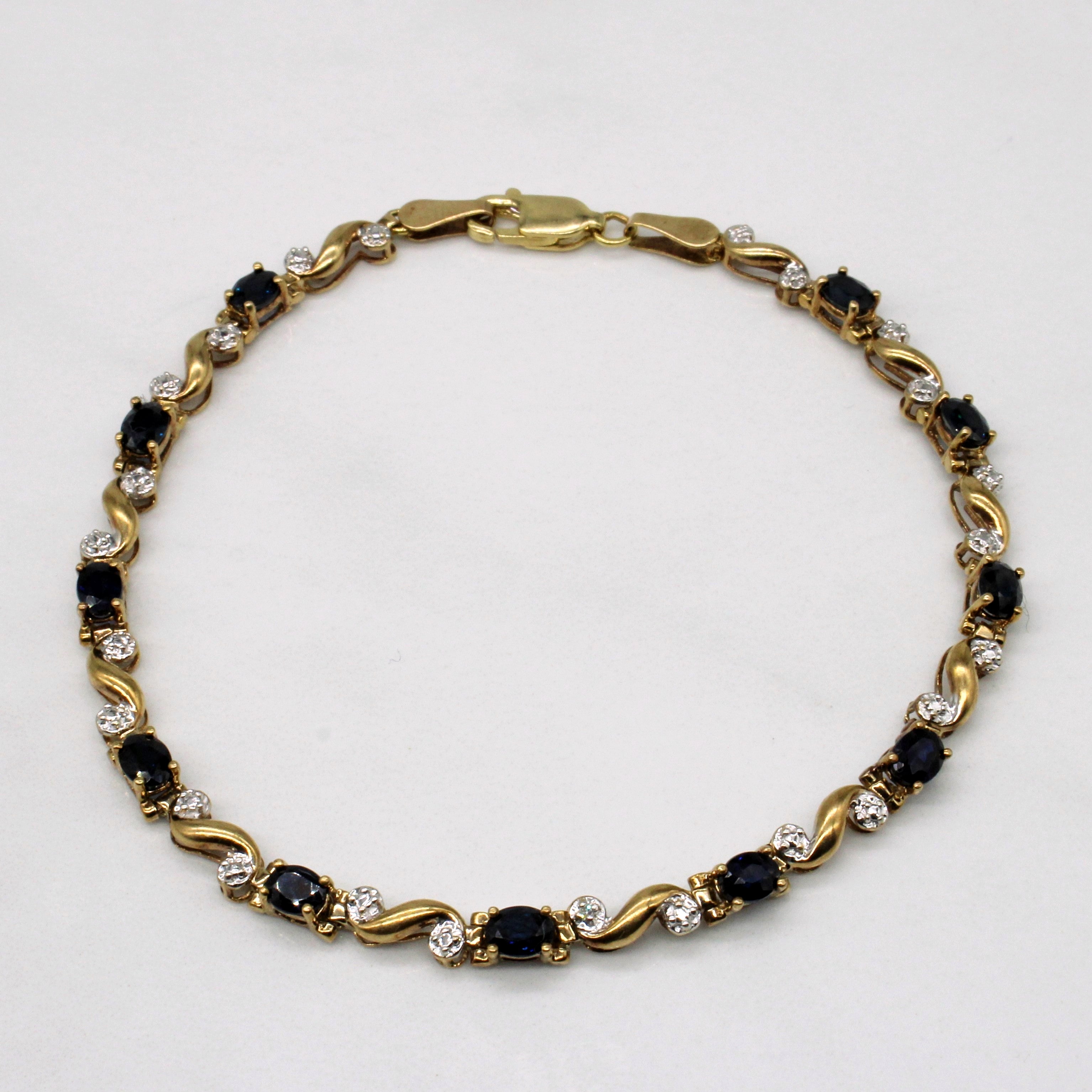 Sapphire & Diamond Bracelet | 2.42ctw | 7" |